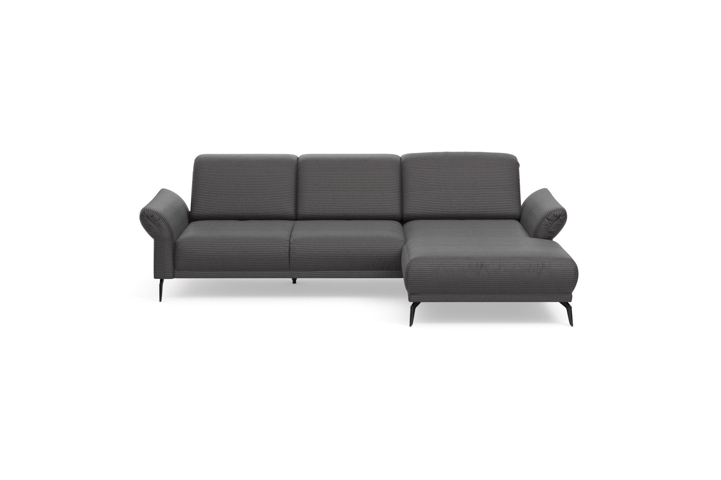 INOSIGN Ecksofa »Coco L-Form« Sitztiefen-, Arm- und Kopfteilverstellung, Cord-Bezug, Fußhöhe 15 cm