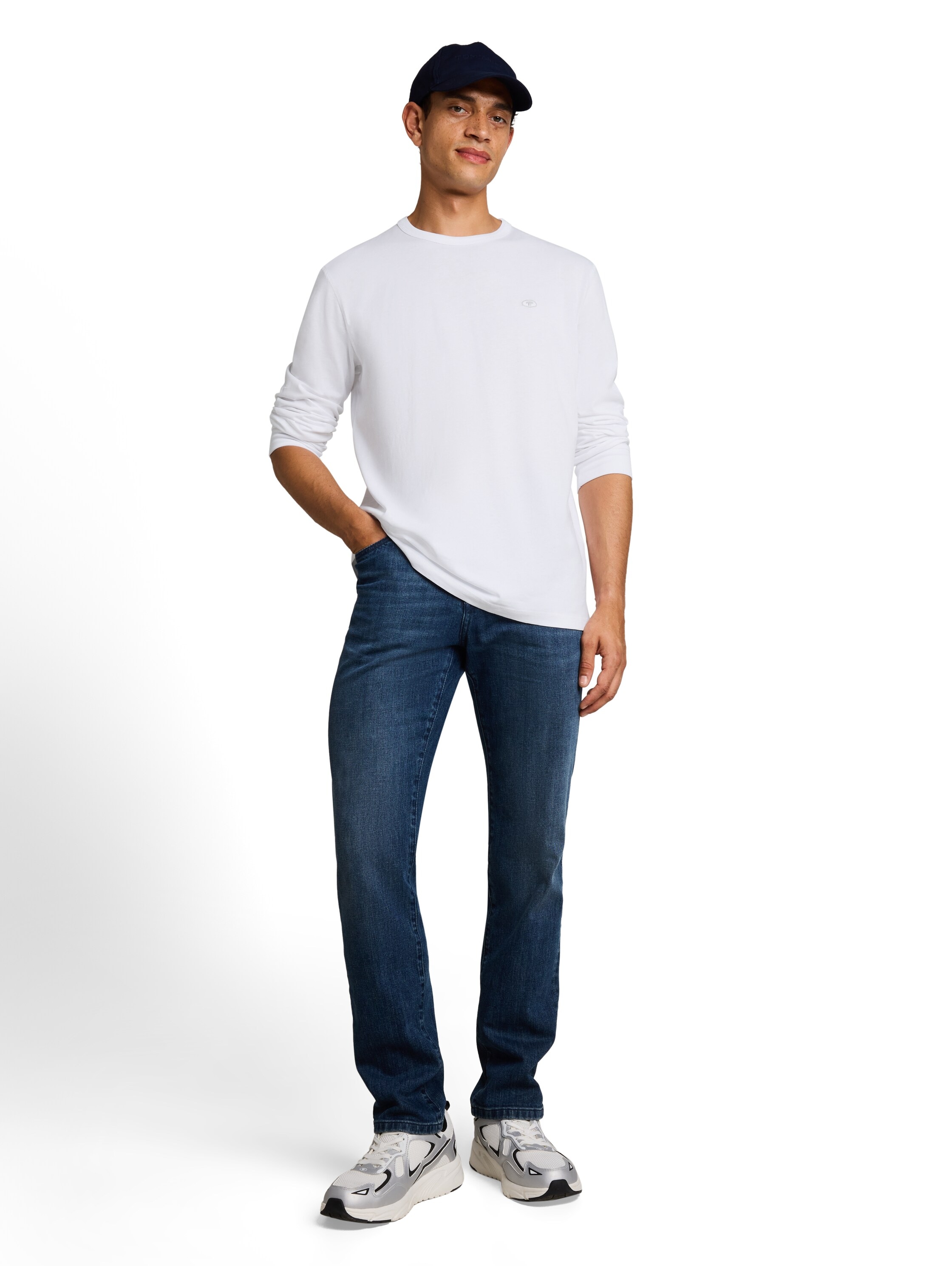 TOM TAILOR Langarmshirt 3 3er Pack Basic Langarmshirts / Rundhals mit Viskose