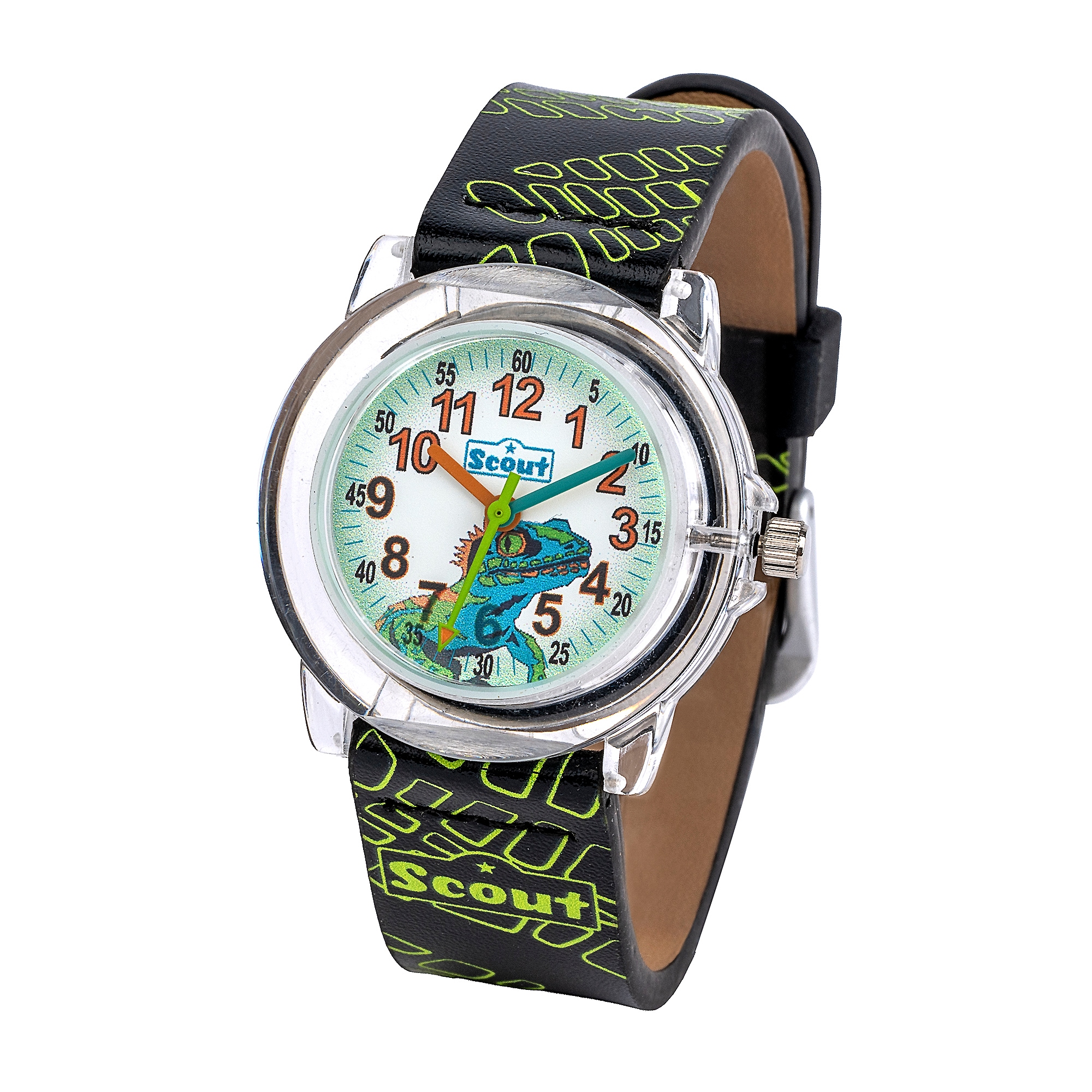 Scout Quarzuhr »Crystal« Armbanduhr, Kinderuhr, Lernuhr, Geschenkidee, Schulanfang, Jungen,Dino