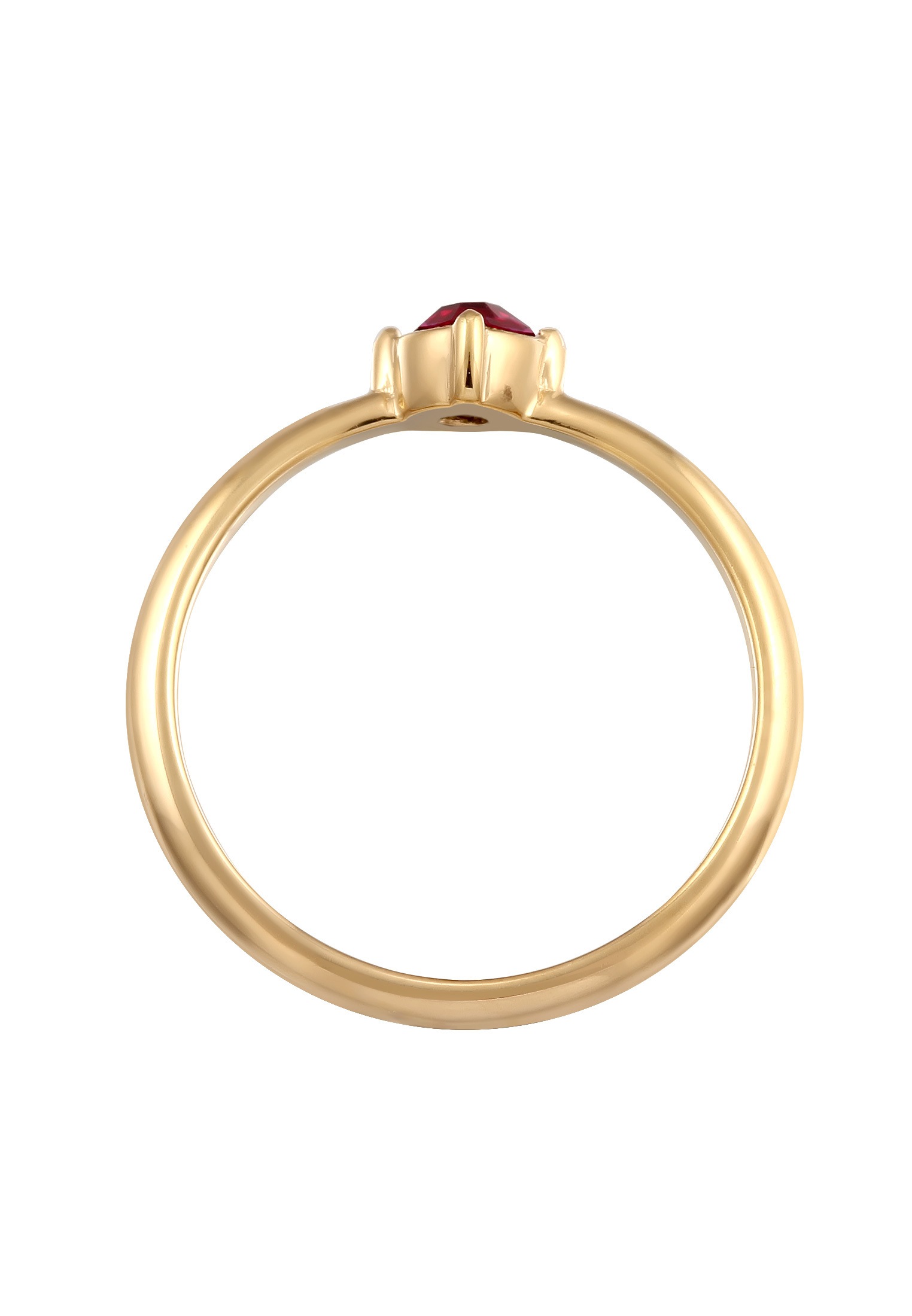 Elli Silberring »Ring Solitär Kristall Rot-Rosa Klassik 925 Silber«