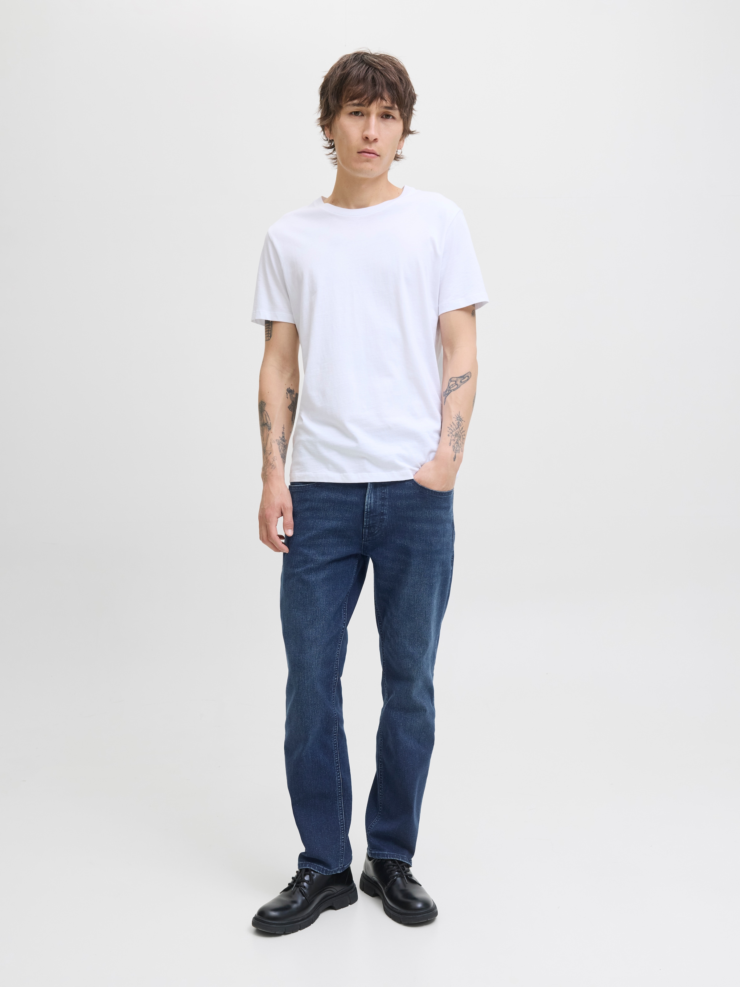 Jack & Jones Straight-Jeans »JJICLARK JJORIGINAL SQ 2« Baumwollmischung, straight fit