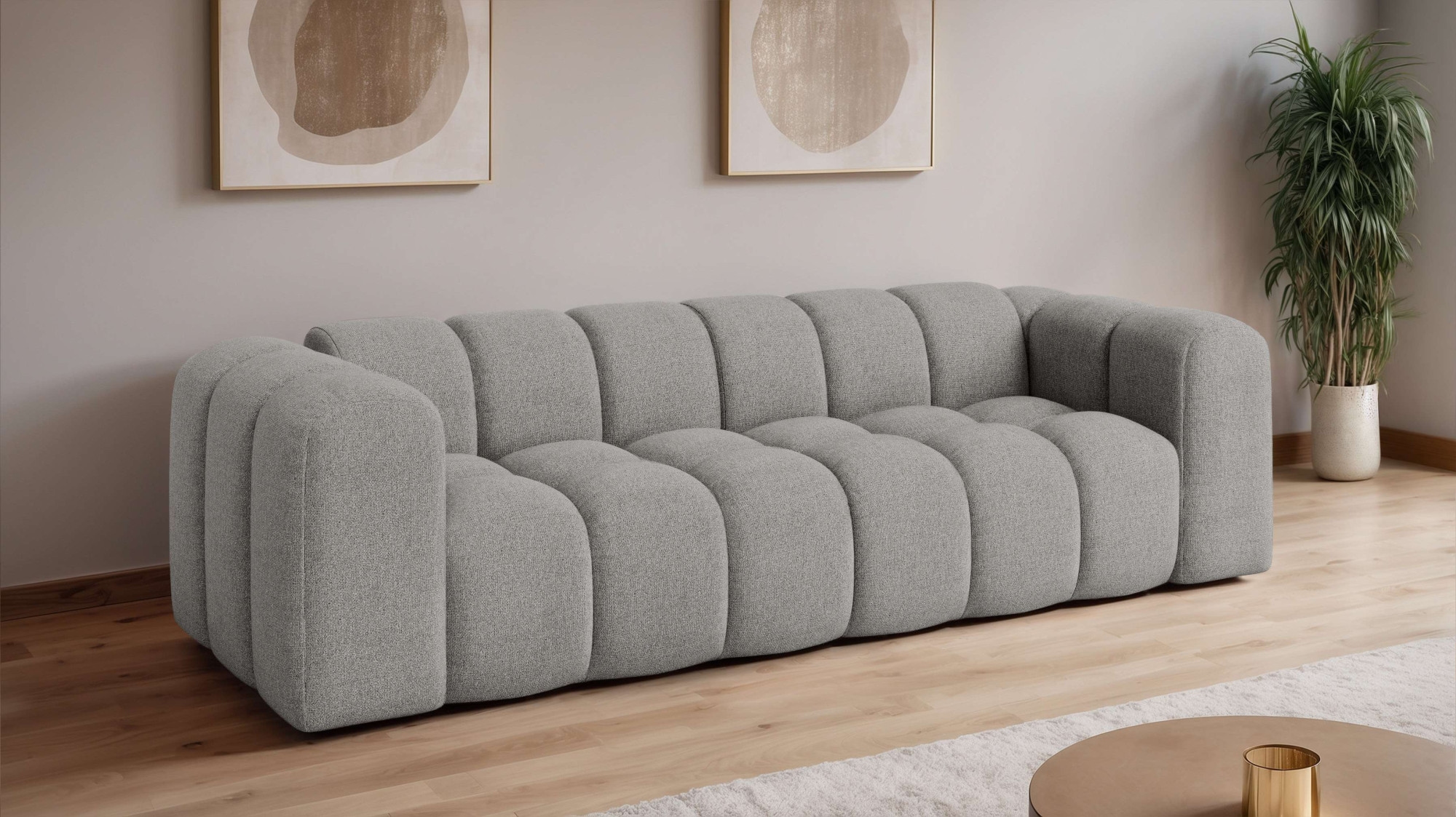 OTTO home Big-Sofa »KALLIE Design-Sofa mit Steppung, Bubble-Optik, Breite 248 cm« moderne Steppung, hoher Sitzkomfort und modernes Design