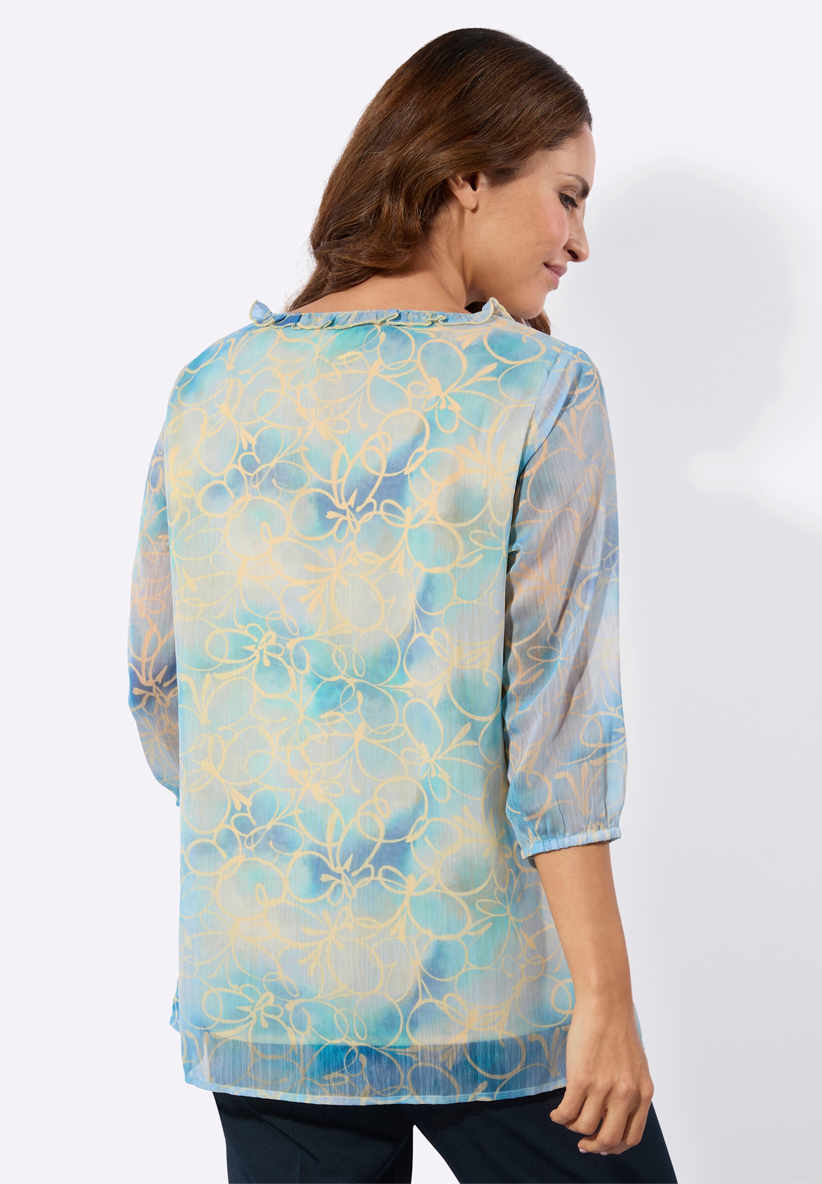 Witt Longbluse »Tunika Tunika mit Volants am Ausschnitt«