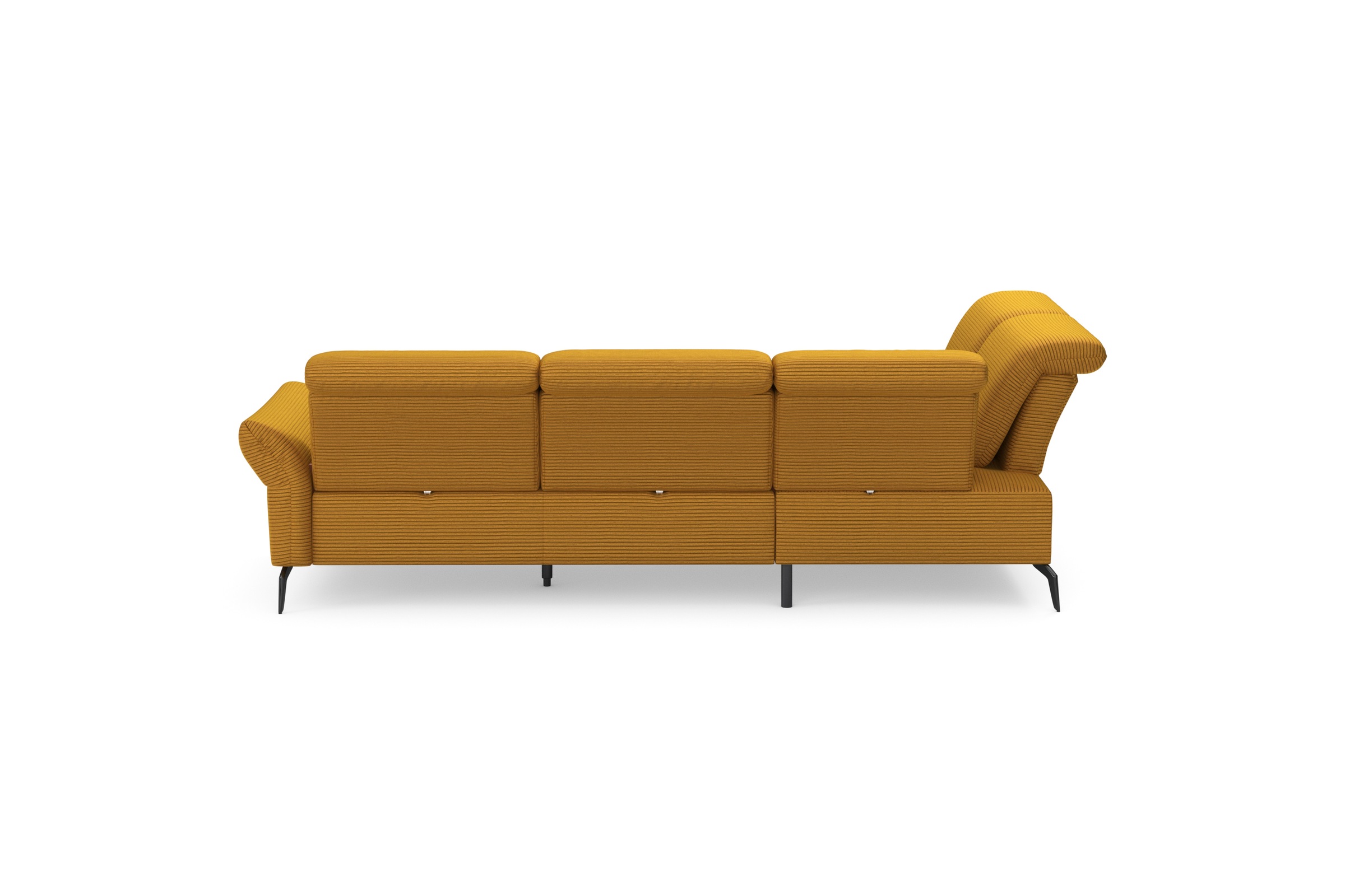 INOSIGN Ecksofa »Coco L-Form«, Sitztiefen-, Arm- und Kopfteilverstellung, Cord-Bezug, Fußhöhe 15 cm