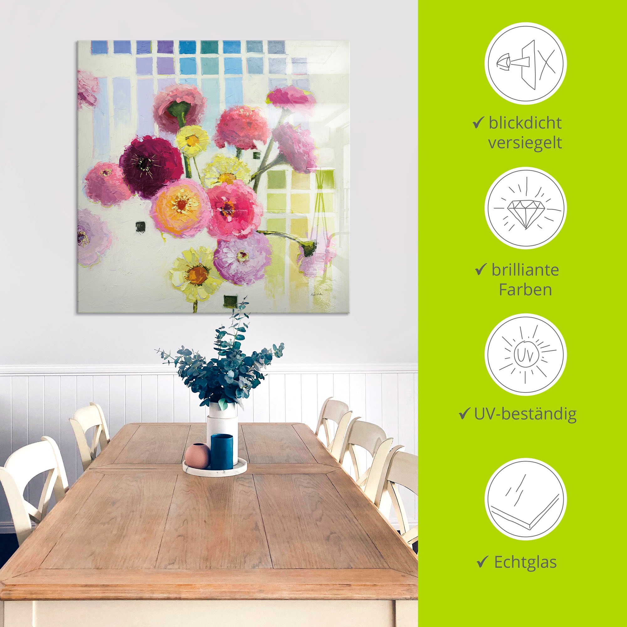 Artland Glasbild »Color Chart II« 1 Stk. tlg. in verschiedenen Größen