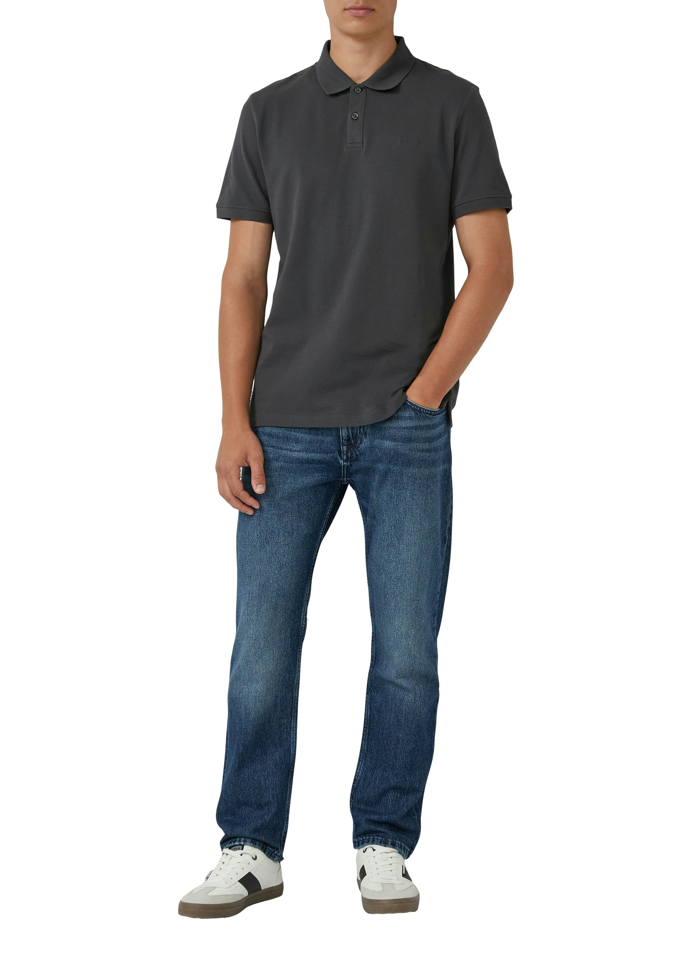 s.Oliver Poloshirt Packung, 2 Stk. mit Logo Stickerei
