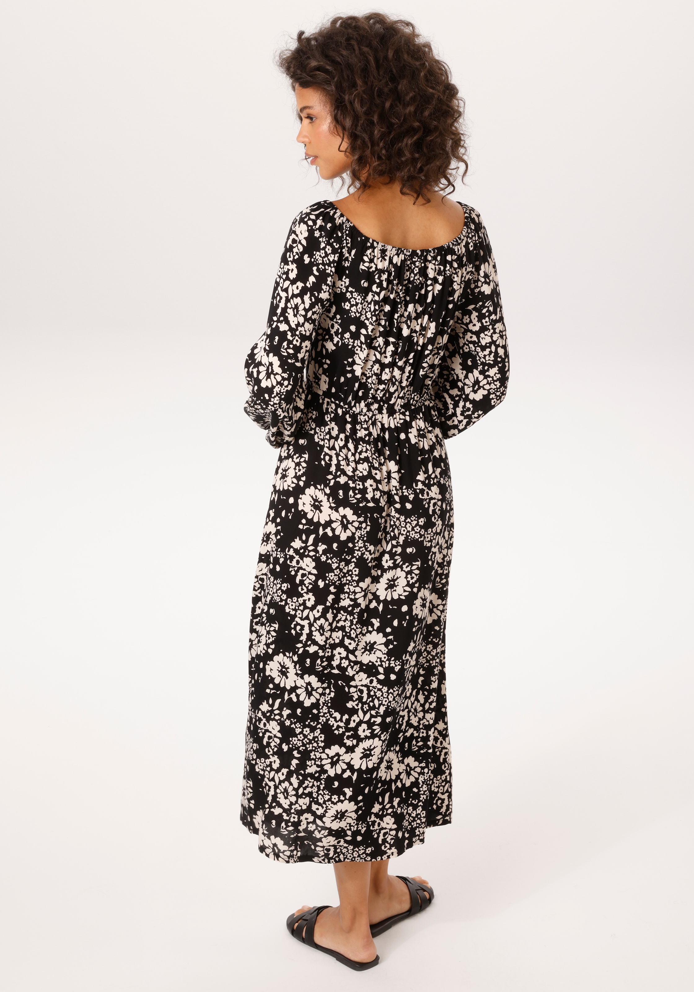 Aniston CASUAL Minikleid mit grafischen Blumendruck - jedes Teil ein Unikat - NEUE KOLLEKTION