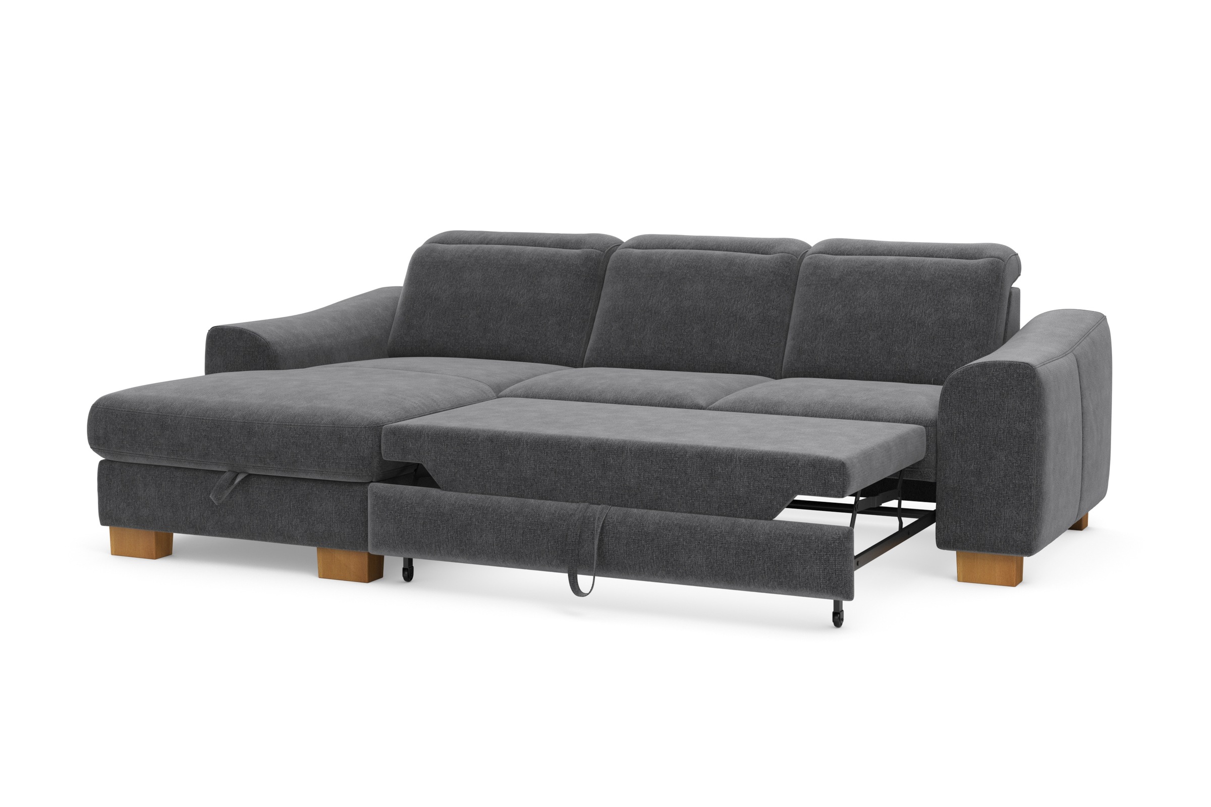 Home affaire Ecksofa »Dundee L-Form«, wahlweise mit Kopfteilverstellung und zusätzlich mit Bettfunktion