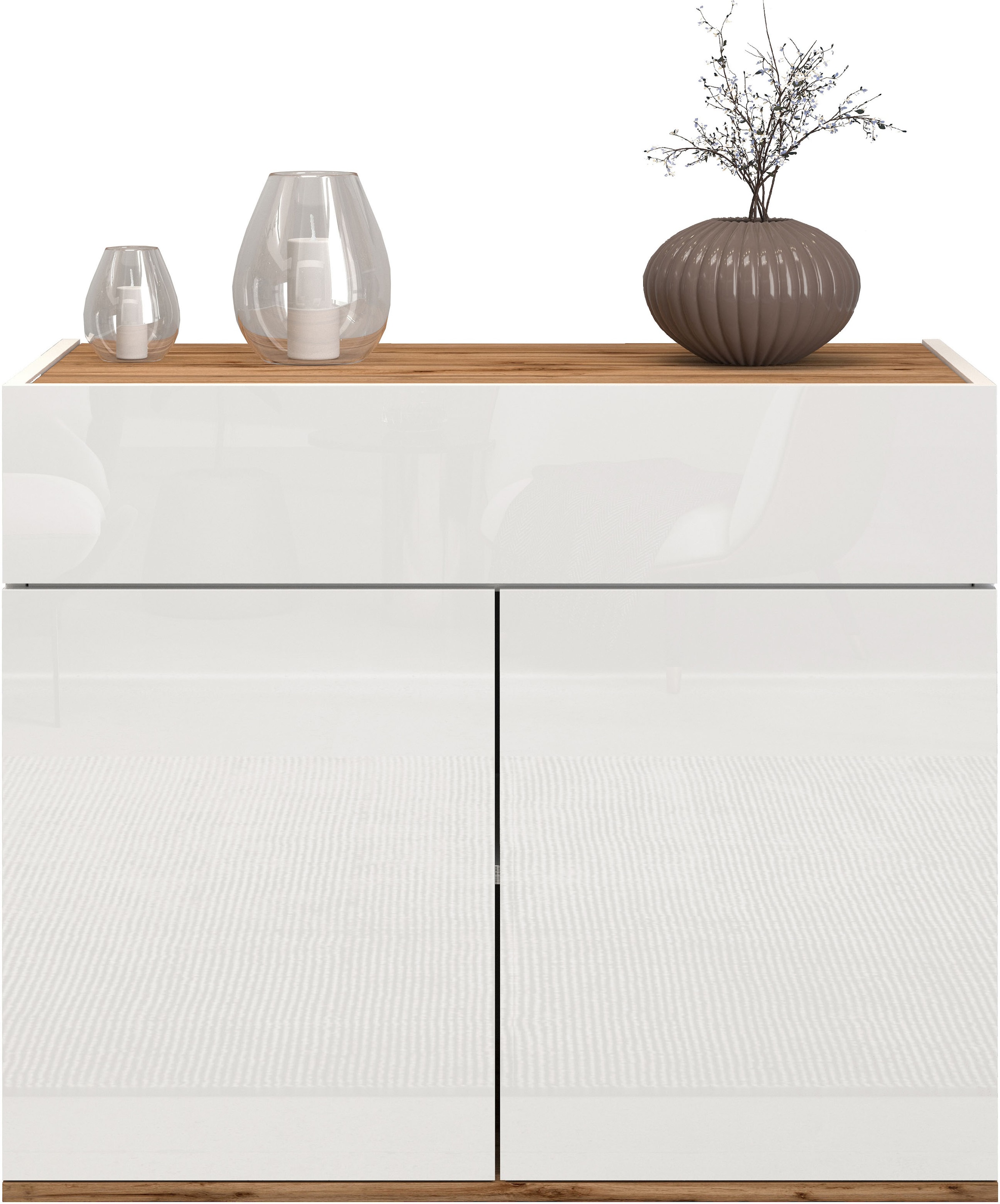 INOSIGN Sideboard »Garda, Kommode, Schrank, Kredenz«, 2 Türen, 1 Schublade,grifflos Breite 80,9 cm