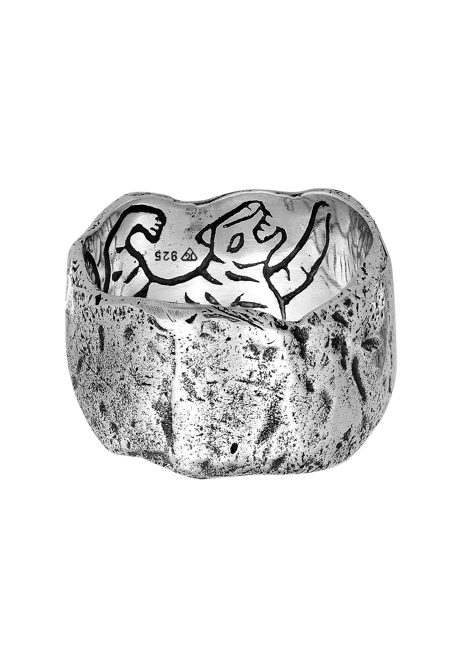 HAZE & GLORY Silberring »Ring Bandring - El Tigre Large 925 Silber«