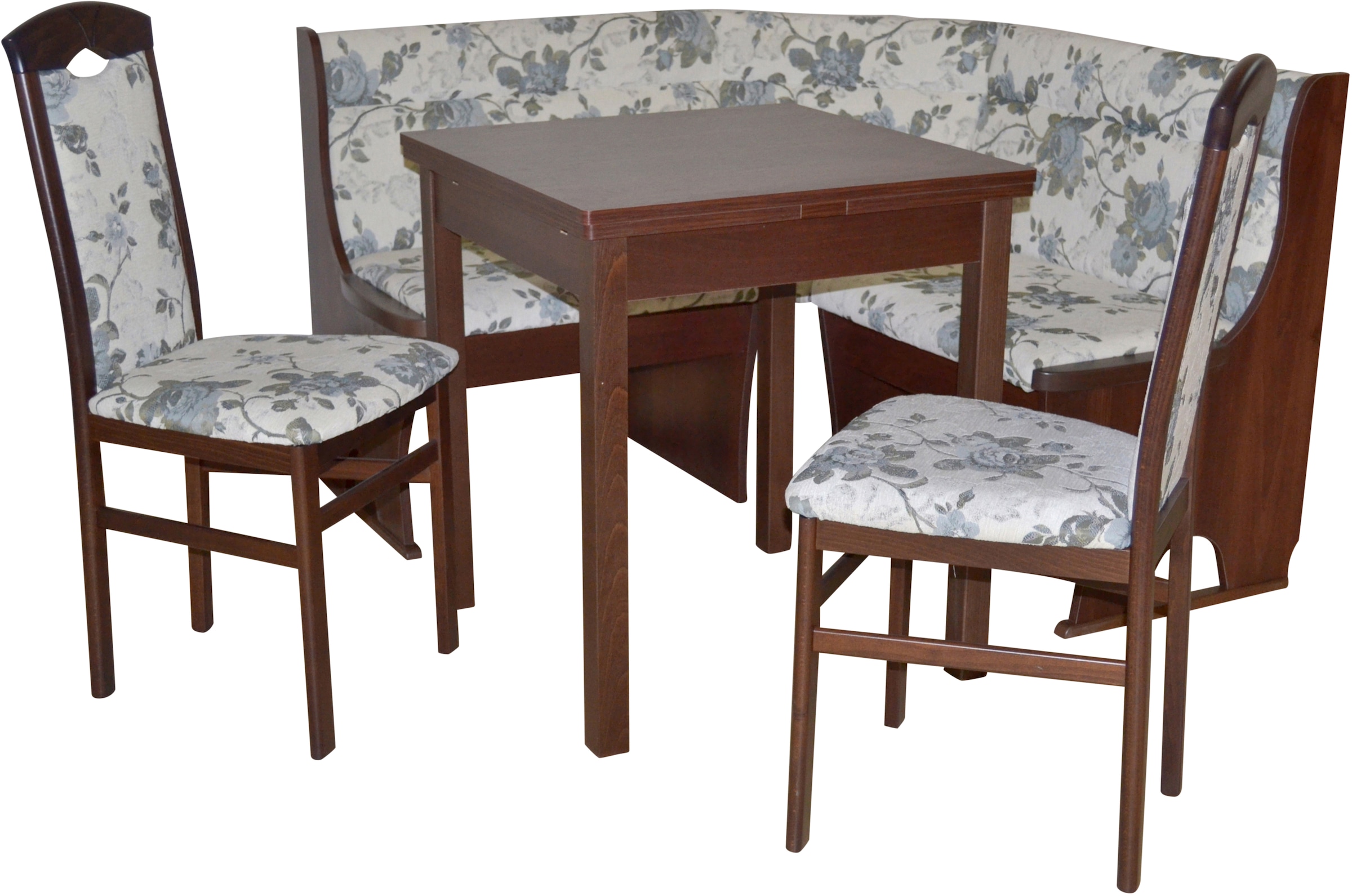 HOFMANN LIVING AND MORE Eckbankgruppe, (Spar-Set, 4 tlg., 4tlg. Set), Eckbank mit Stauraum unter den Sitzflächen