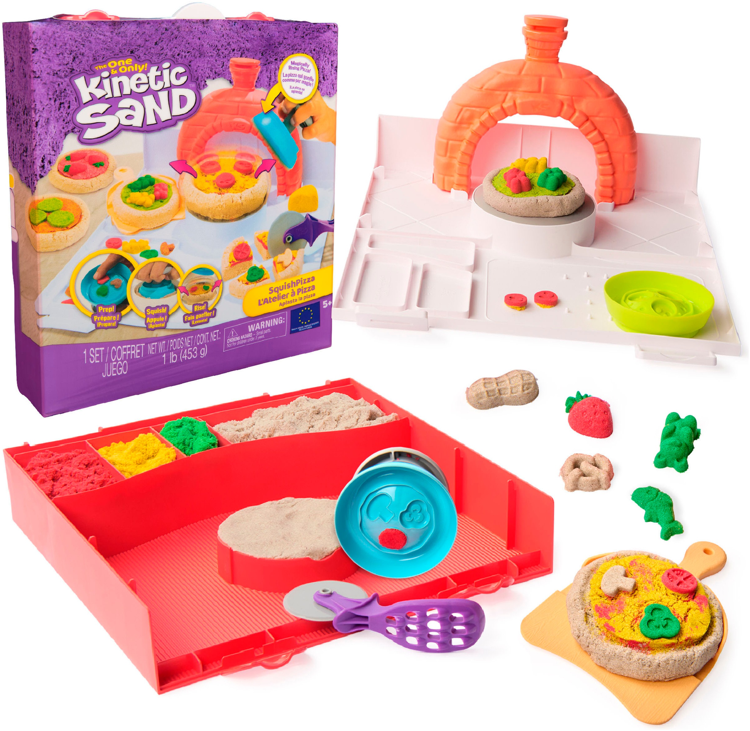Spin Master Kreativset »Kinetic Sand Squish Pizza Set« in bunt