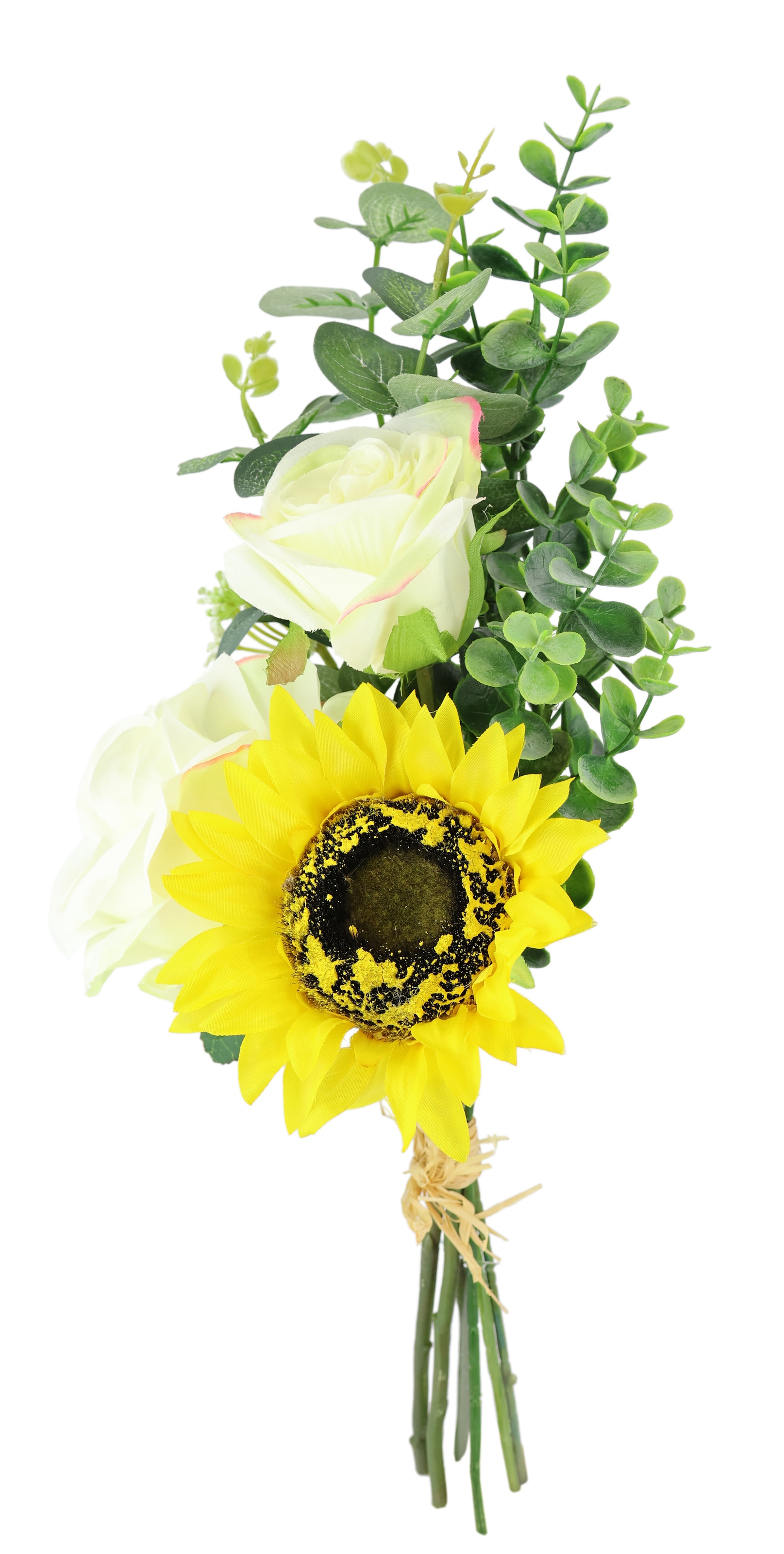 I.GE.A. Kunstblume »Bouquet Rosen/Sonnenblume« Künstlicher Strauß Blume Blumenbouquet Blumenstrauß Rosenstrauß
