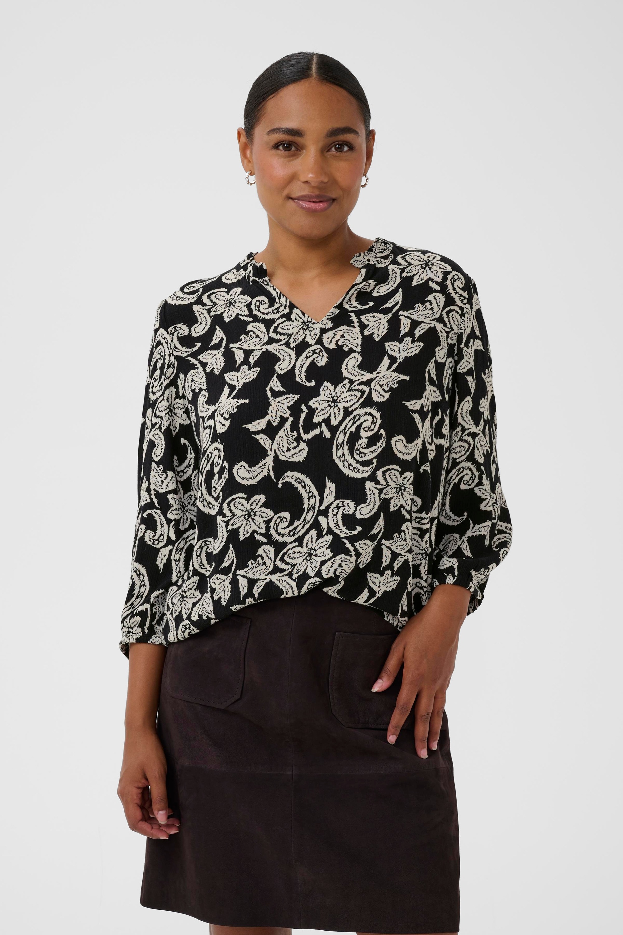 KAFFE Langarmbluse »Langarm-Bluse KAriani«