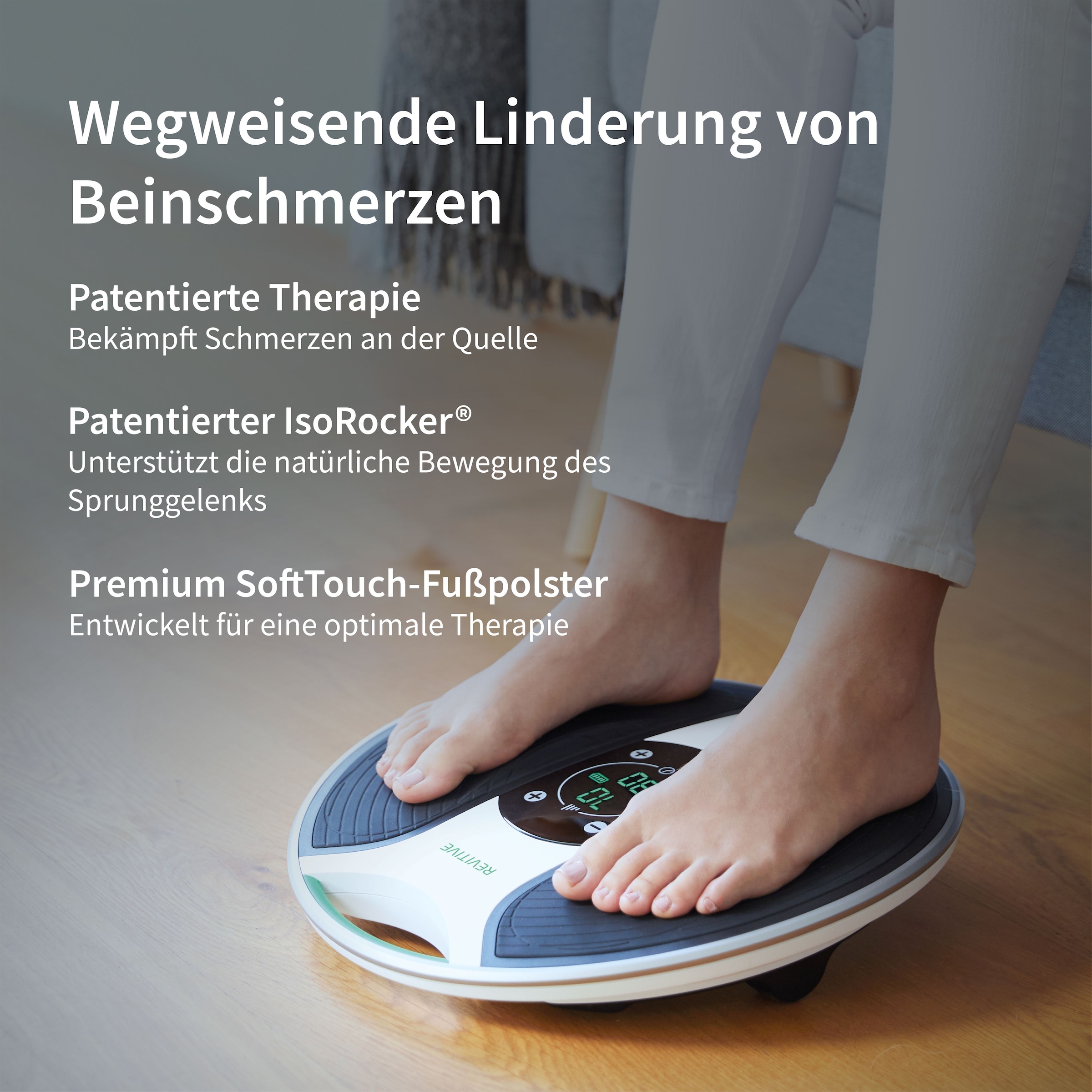 REVITIVE EMS-Fußmassage-Gerät »Medic Plus Knie Durchblutungs-Stimulator« Lindert Beschwerden, schlechte Durchblutung, Schwellungen, Krämpfe