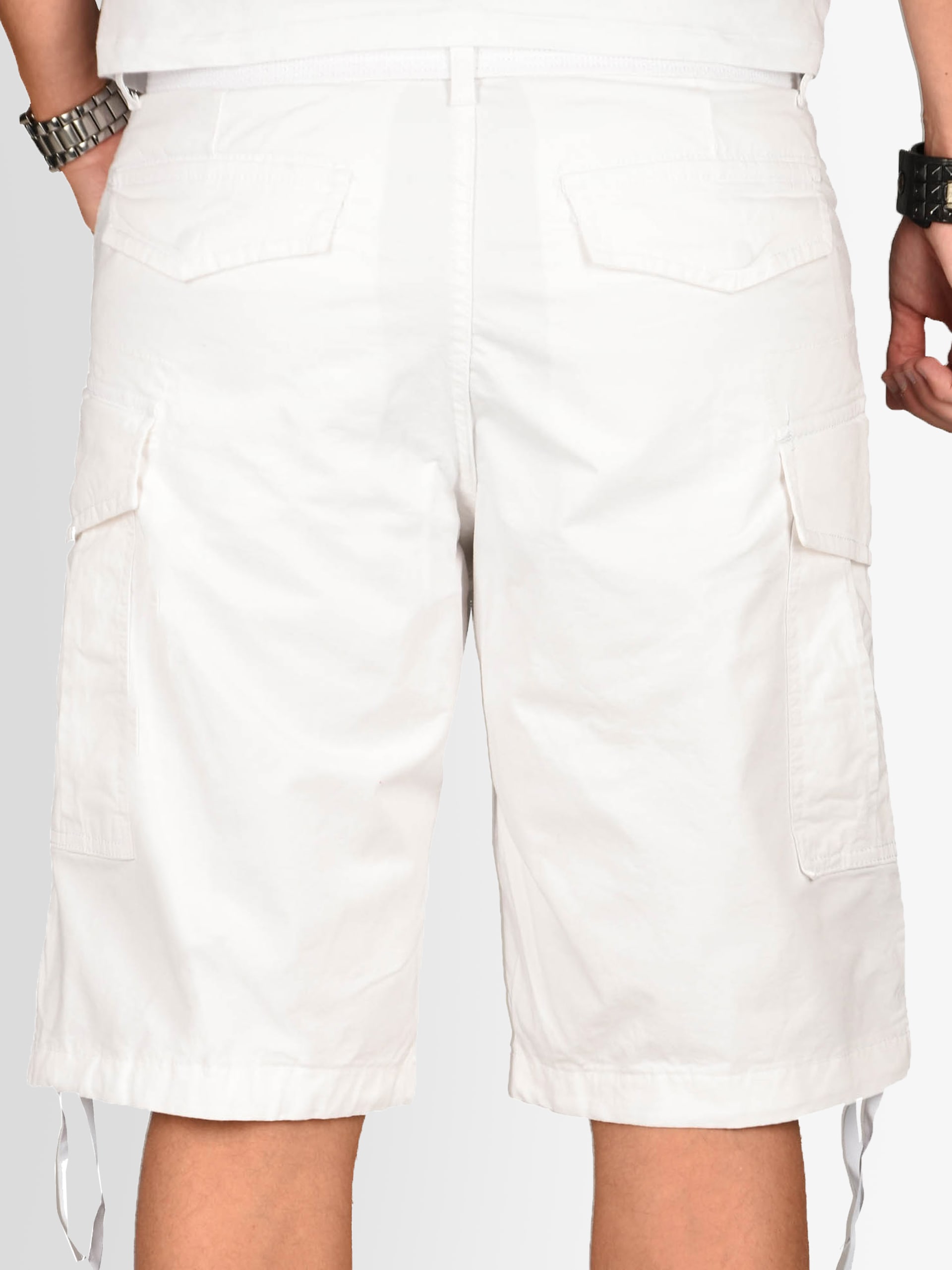Alessandro Salvarini Cargoshorts »A. Salvarini Herren Designer Cargo Shorts Cargoshorts kurze Hose Gürtel AS133«