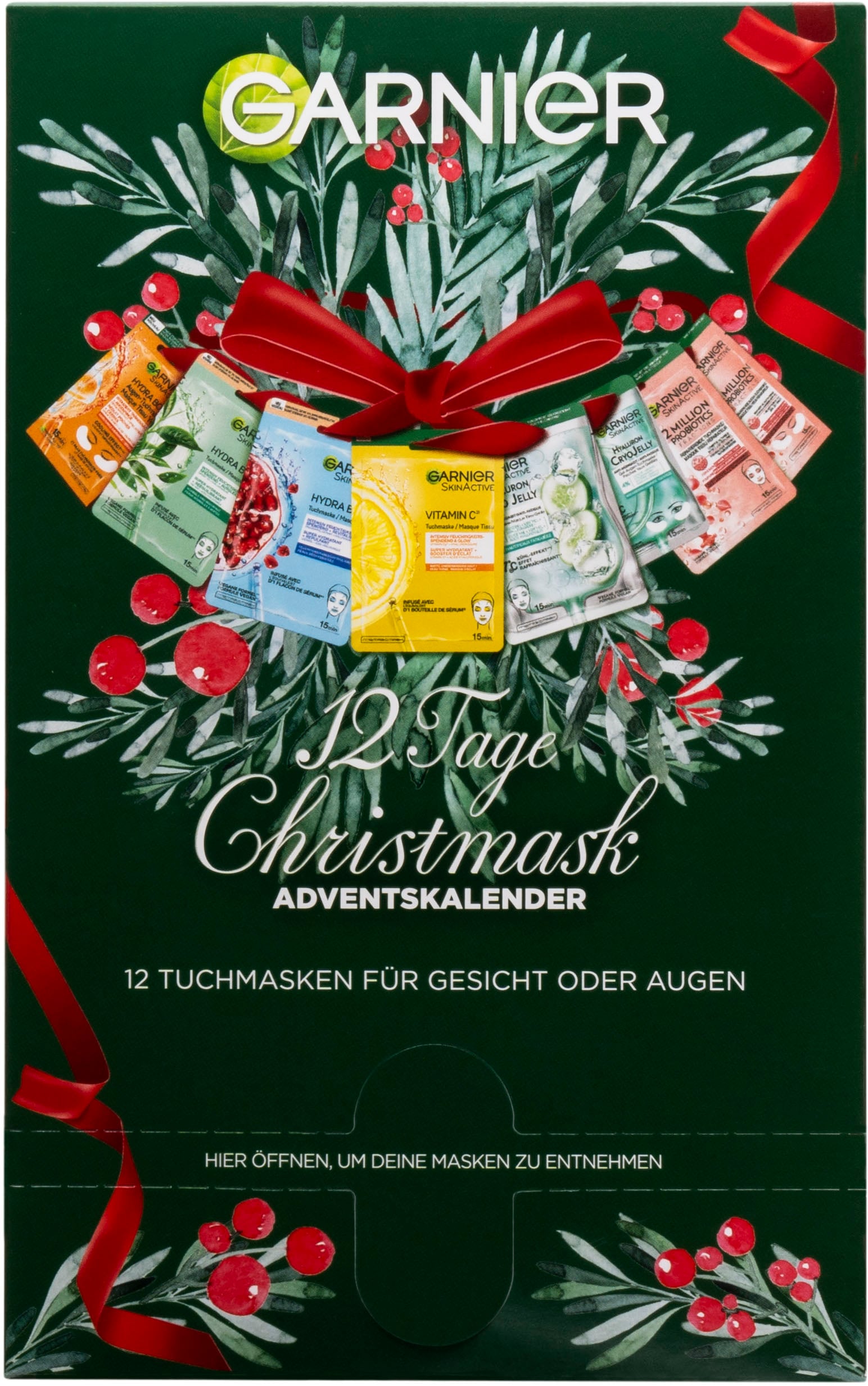 GARNIER Adventskalender »Garnier Tuchmasken Adventskalender«, für Erwachsene, Verleiht ein schönes Erscheinungsbild