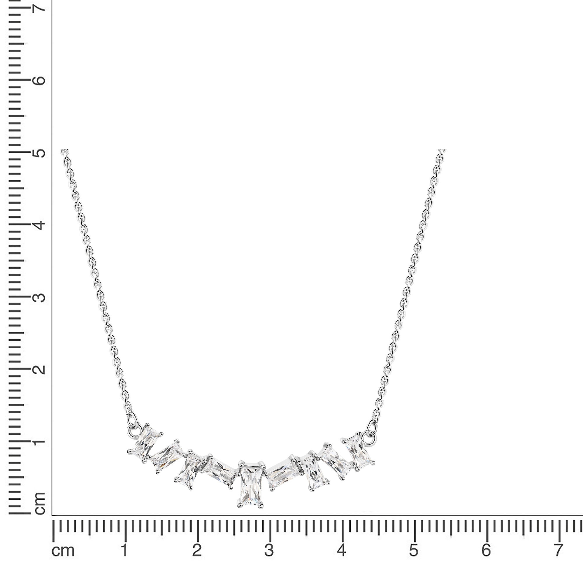 Firetti Kette mit Anhänger »Schmuck Geschenk Silber 925 Halsschmuck Halskette Ankerkette Collier« mit Zirkonia (synth.)