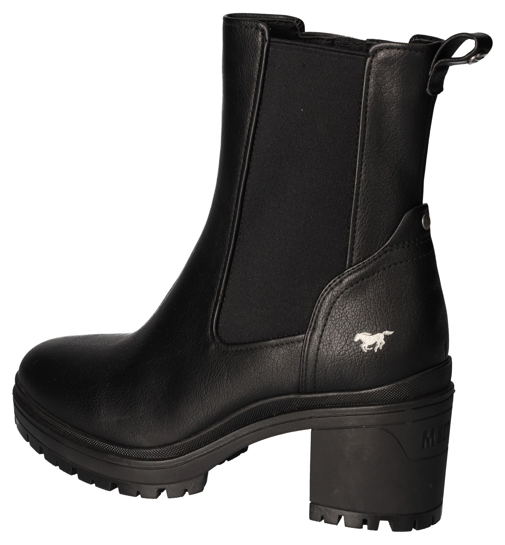 Mustang Shoes Chelseaboots, Schlupfboots, Stiefelette, mit Stretch an der Seite, schmale Form