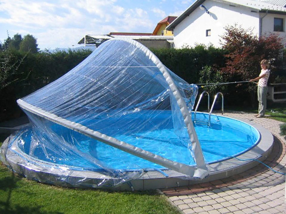 KWAD Poolverdeck »Cabrio Dome«, ØxH: 350x145 cm