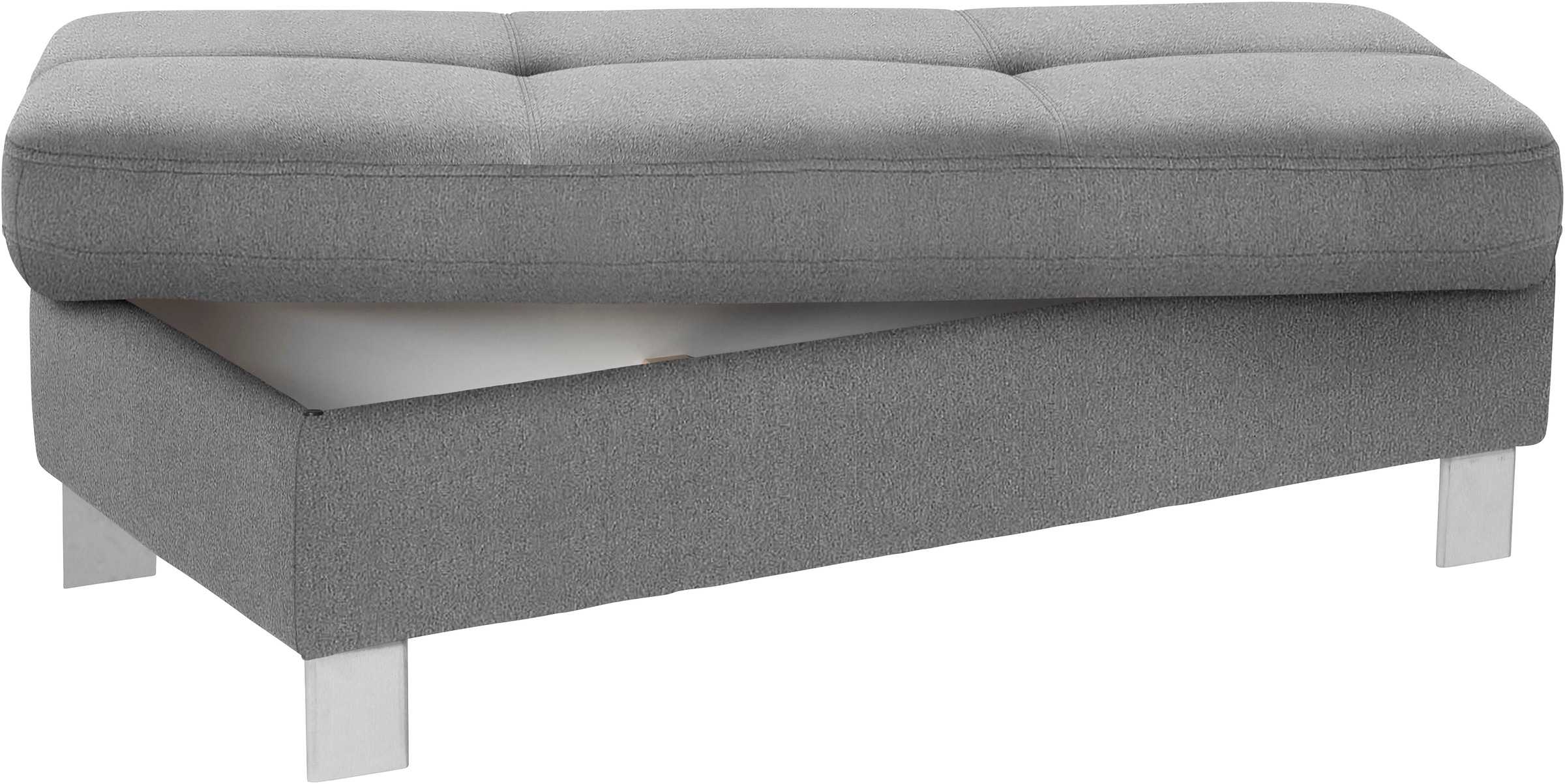 exxpo - sofa fashion Hocker »Fiji Bankhocker mit Staufach unter der Sitzfläche«, elegant modern mit toller Detailverarbeitung