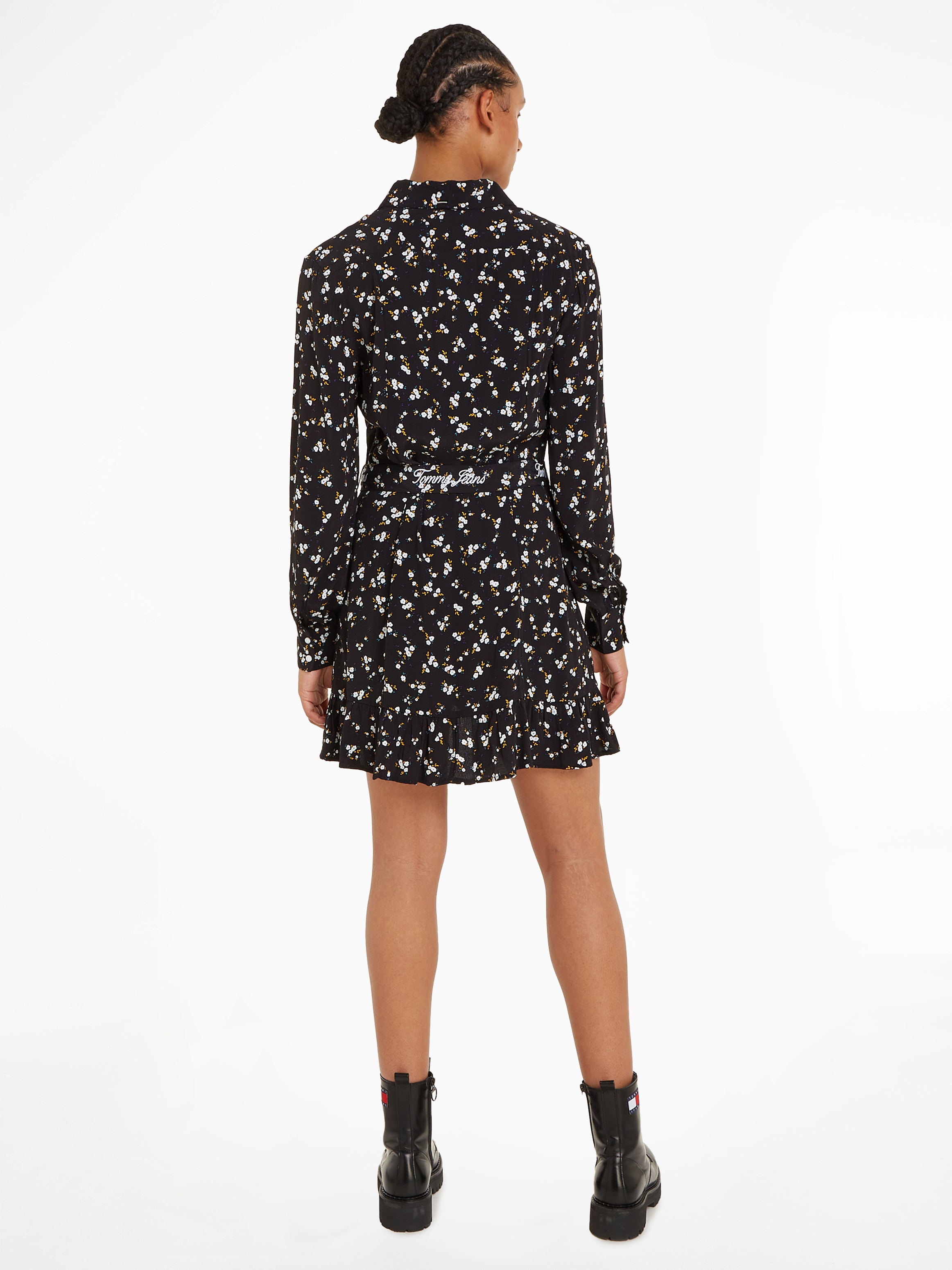 Tommy Jeans Curve Blusenkleid »TJW MINI FLORAL BELTED DRESS EXT«, Große Größen