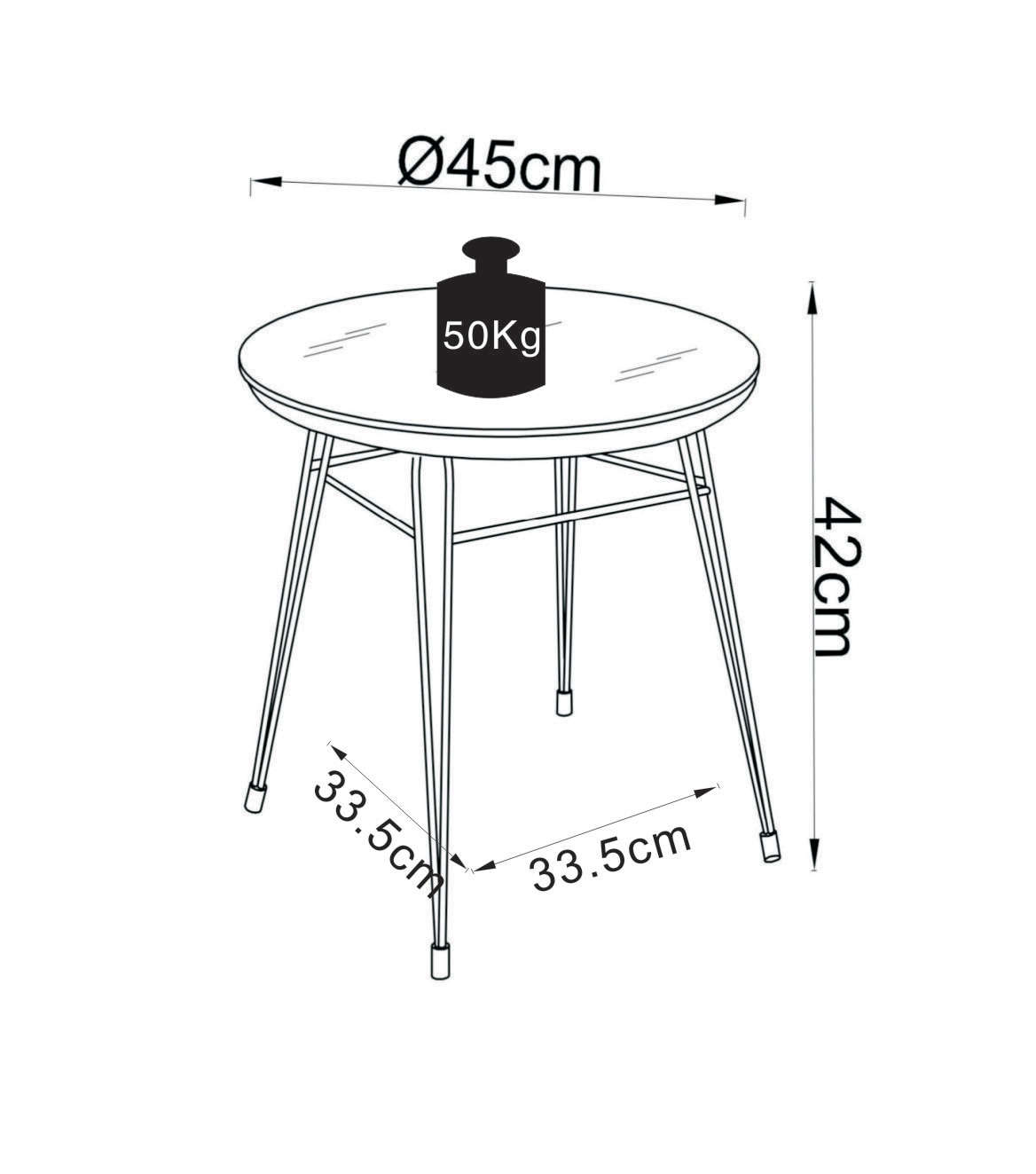 VCM Garten-Essgruppe »3tlg Bistroset Lounge Balkonset Sitzpolster Rattan«, (3 tlg., Ragali)