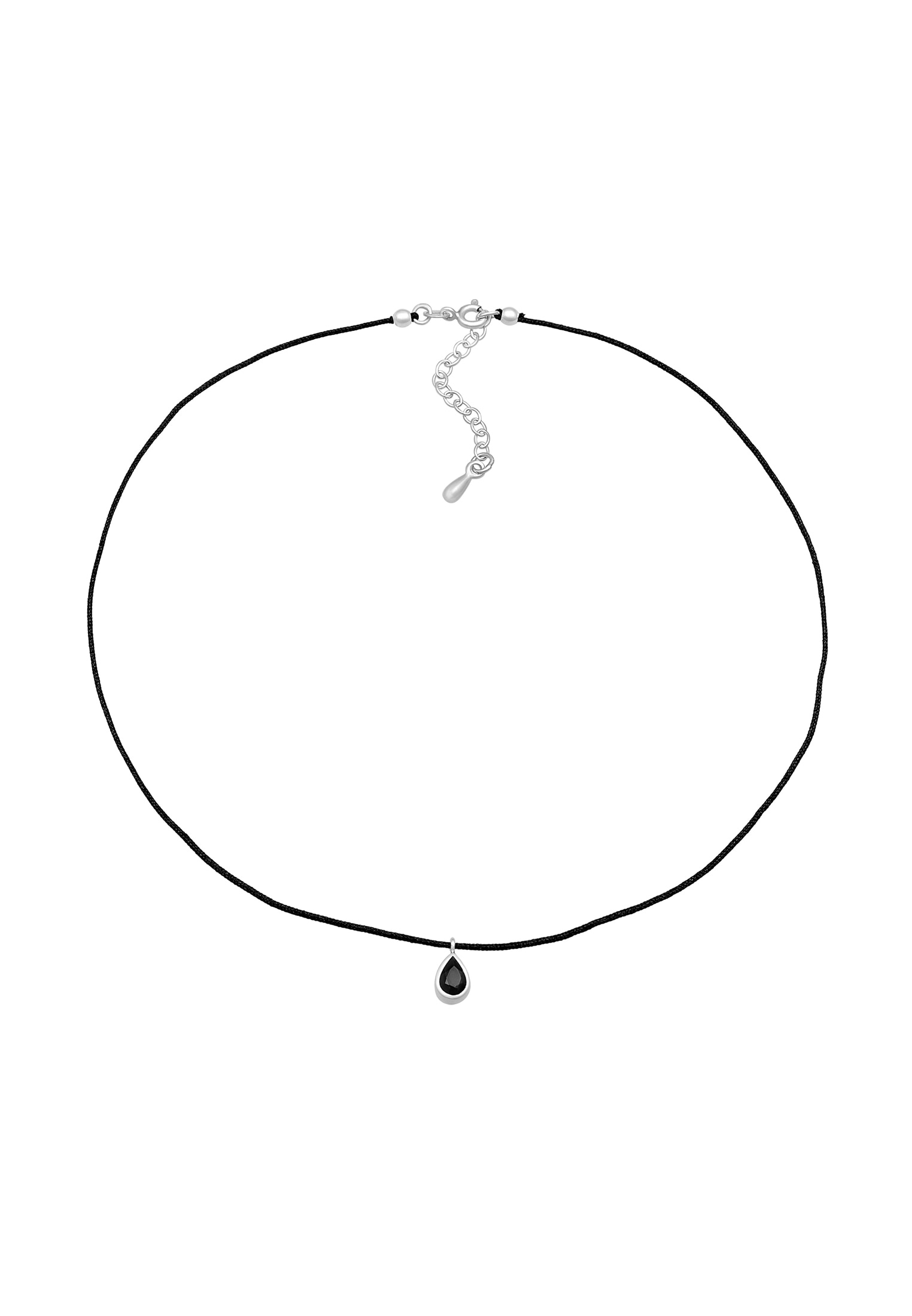 Elli Choker »Halskette Choker Zirkonia Tropfen Anhänger 925 Silber«