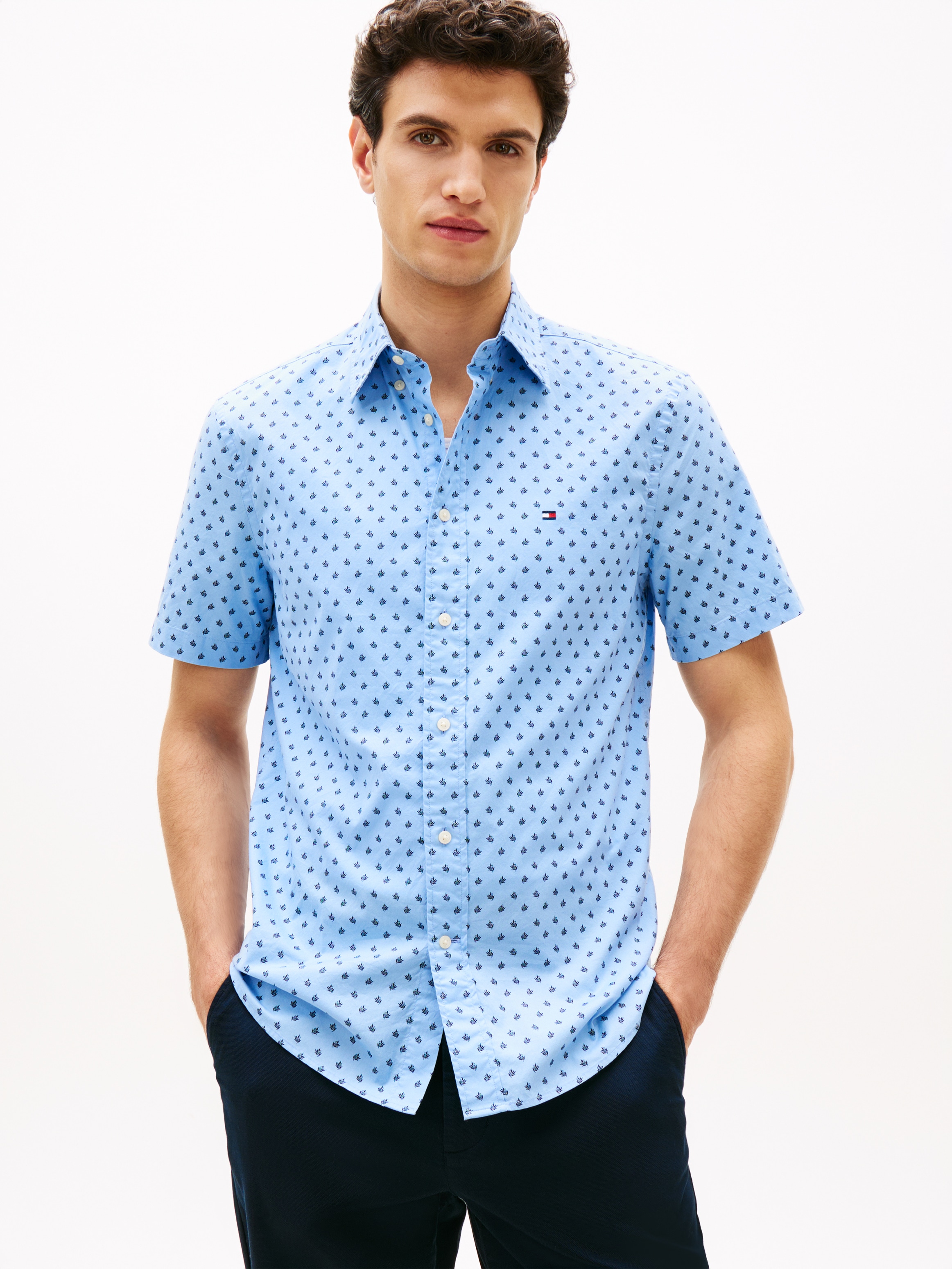 Tommy Hilfiger Kurzarmhemd »FLEX POPLIN PRINT Regular Fit«