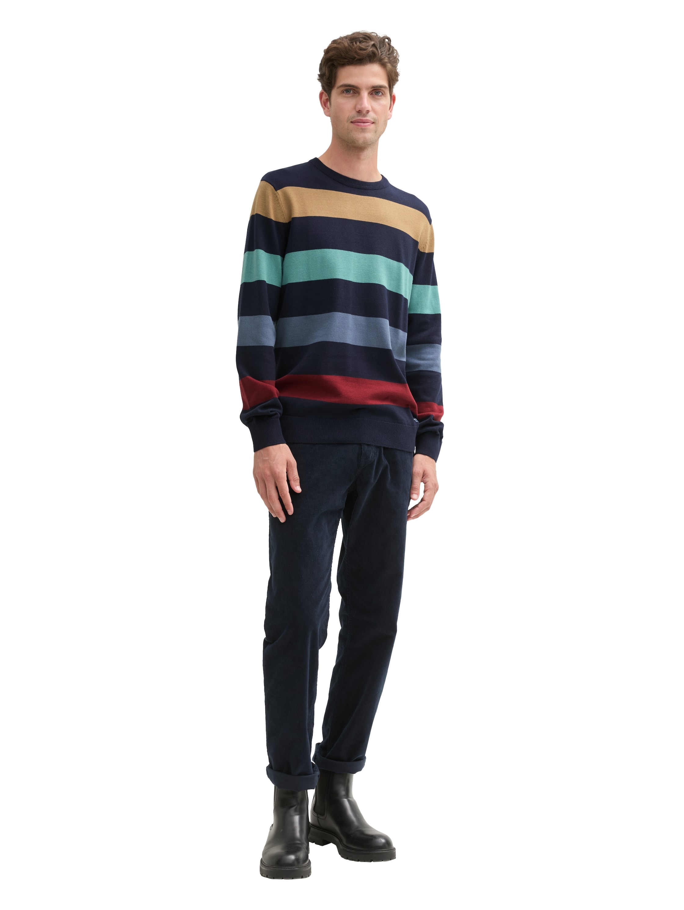 TOM TAILOR Strickpullover, mit Blockstreifen