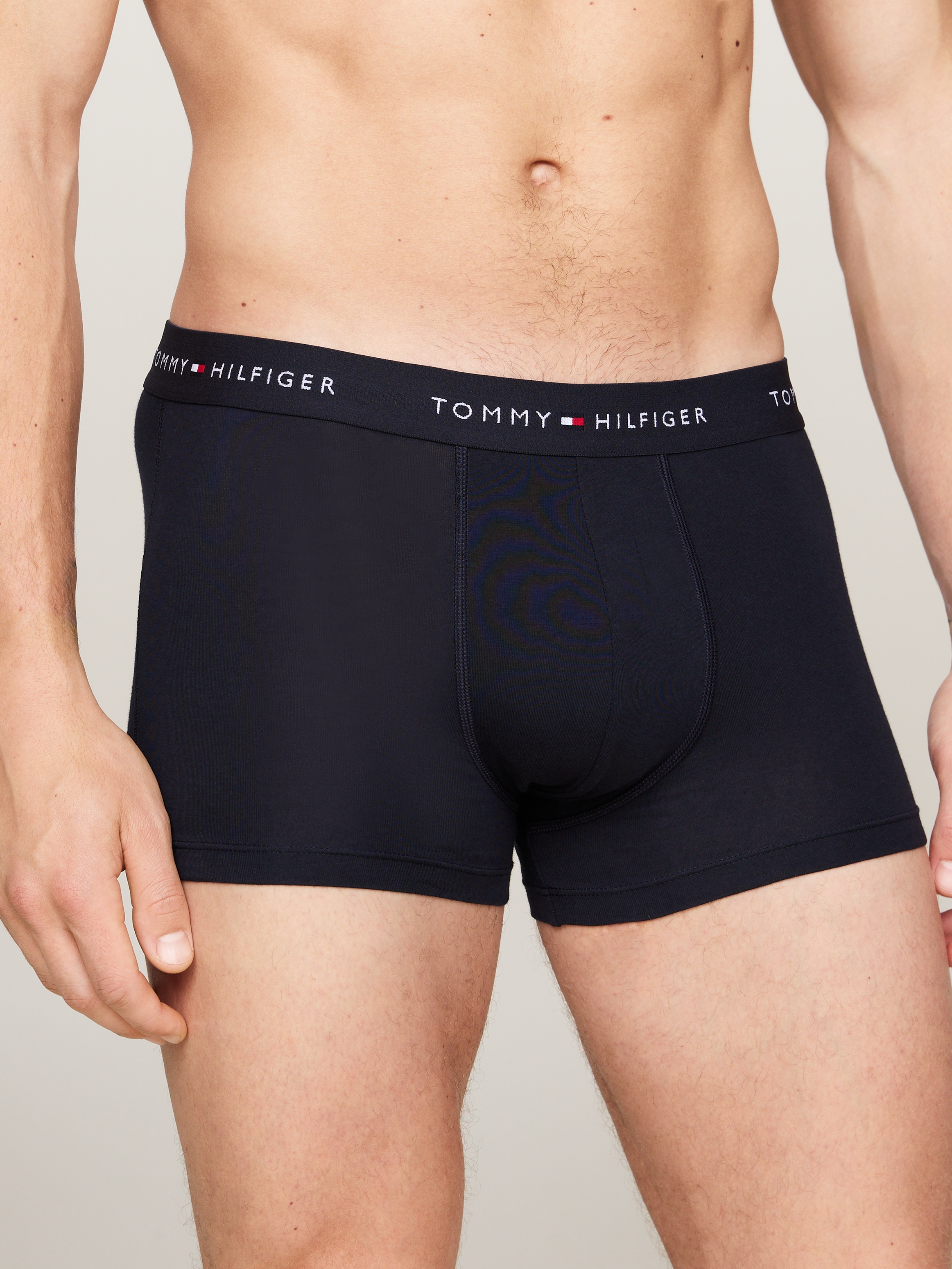 Tommy Hilfiger Underwear Trunk »3P WB TRUNK«, (Packung, 3 St., 3er-Pack), mit kontrastfarbenem Logobund