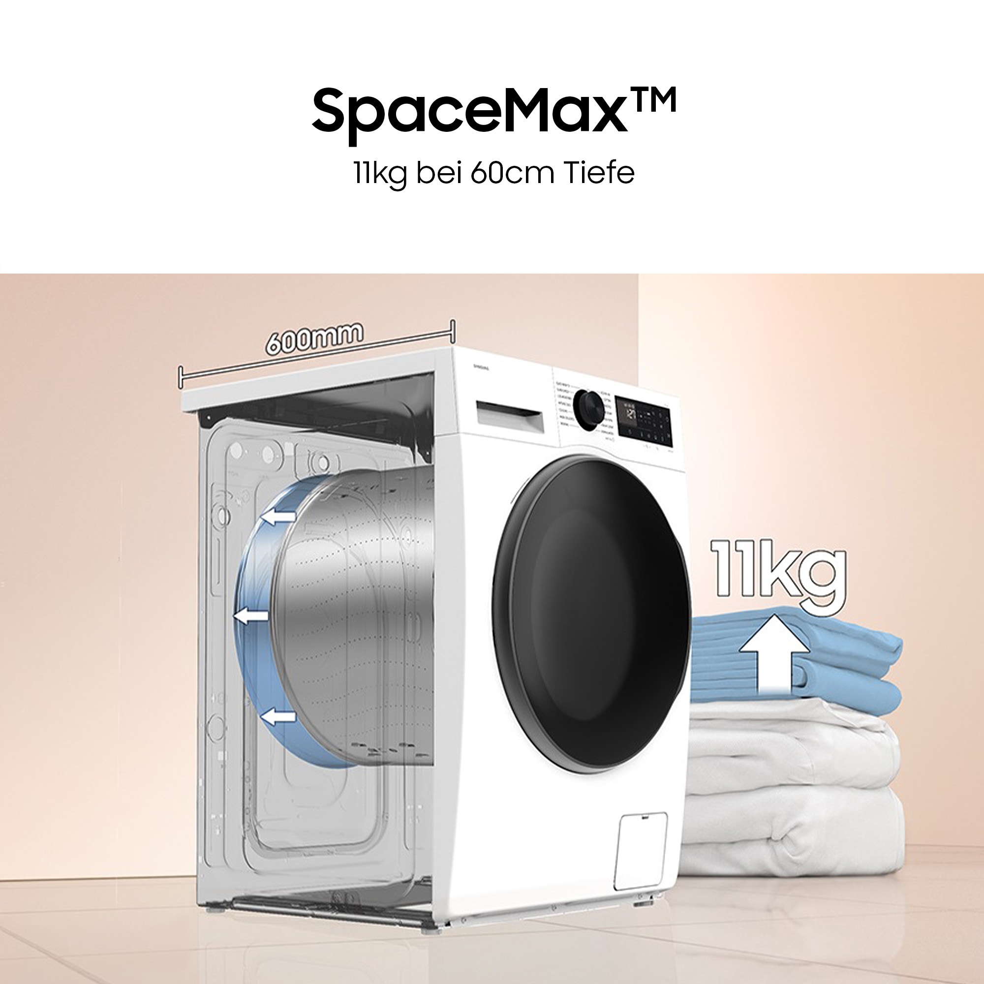 Samsung Waschtrockner »WD11DB8B85GHU2« WD8400D 11 kg /6 kg 72 dB(A) Quick Drive™ Option – Volle Waschleistung. Halbe Zeit