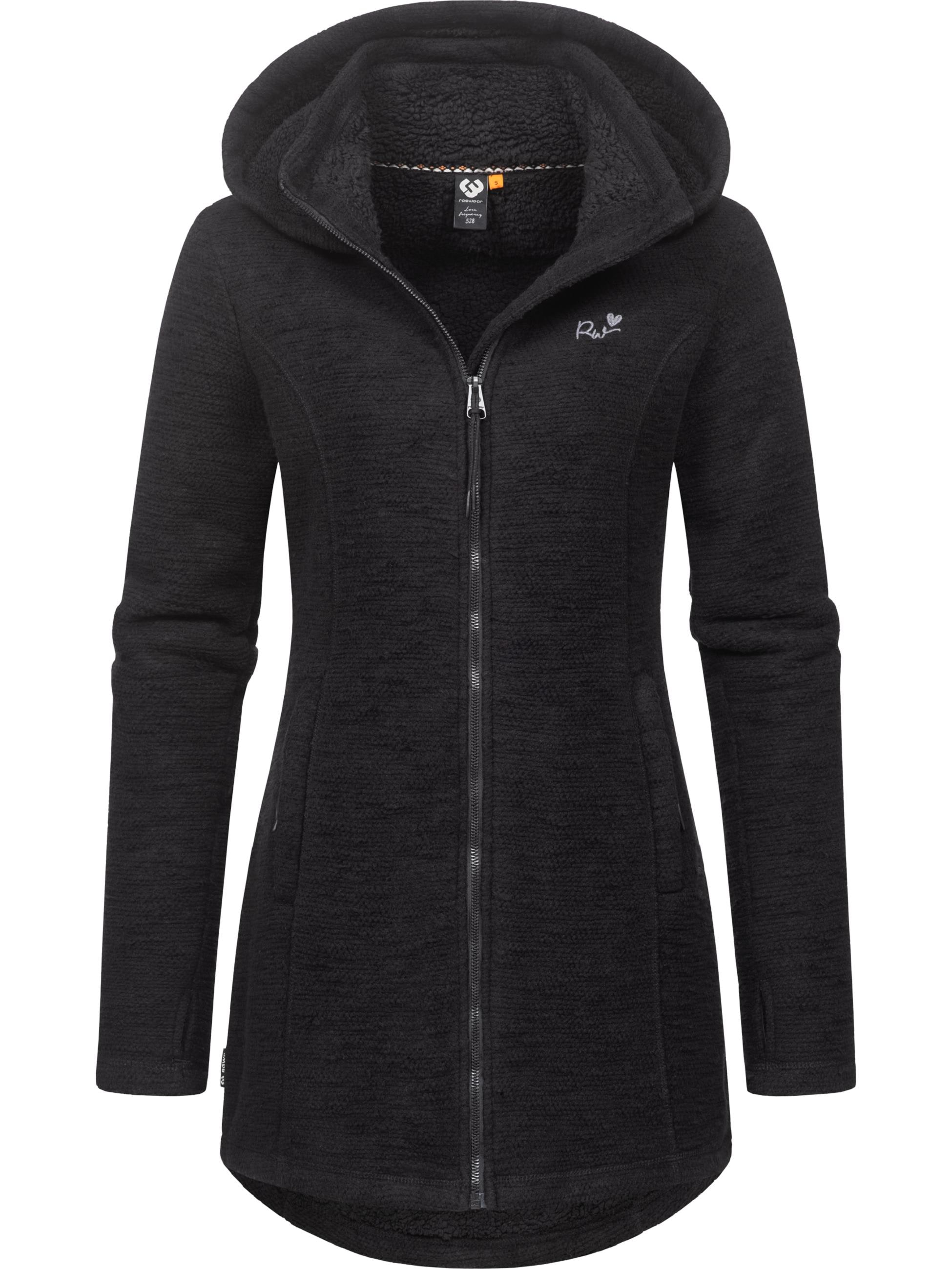 Sweatjacke »Longstrickjacke Leysha Melange«, Sportliche Kapuzenjacke in melierter...