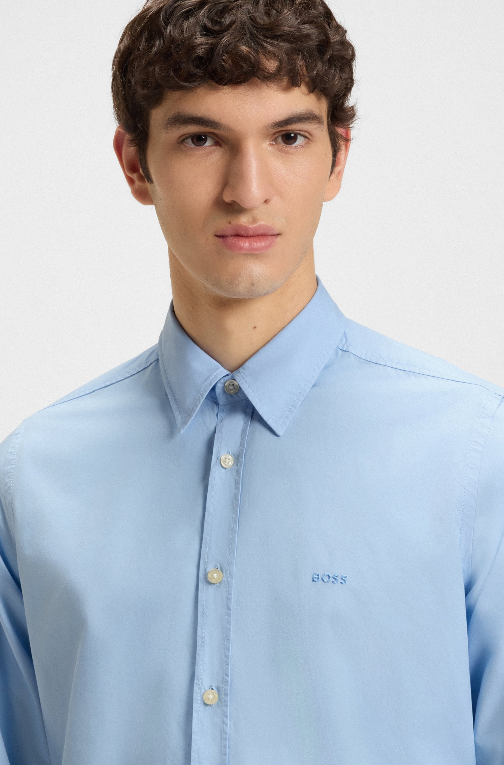 BOSS ORANGE Langarmhemd »Relegant«, mit BOSS Stickerei