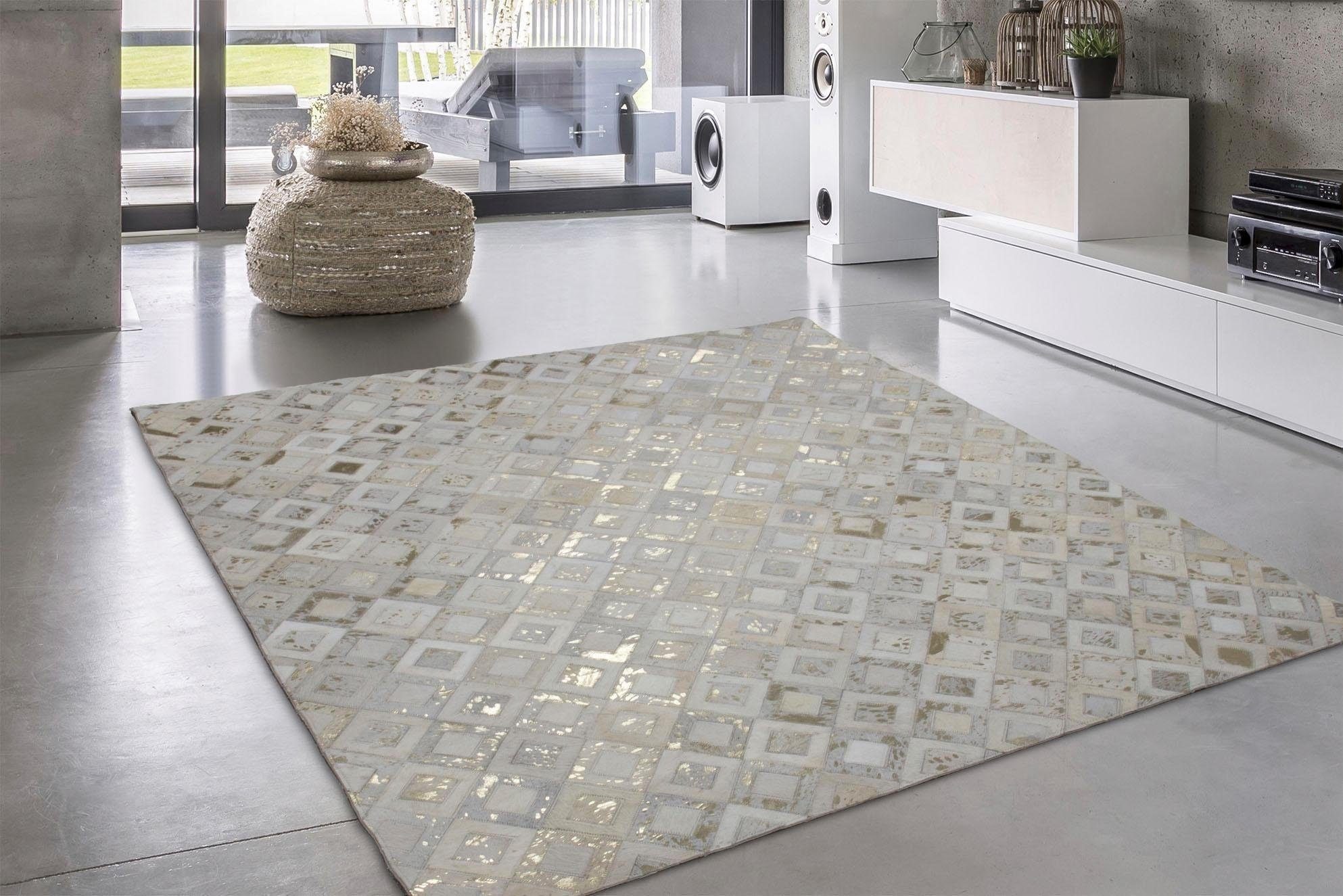 calo-deluxe Fellteppich »Scarllet 110« rechteckig 8 mm Höhe echtes Rinderfell, Wohnzimmer