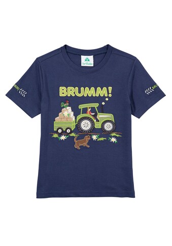Isar-Trachten Trachtenshirt, Kinder, mit Traktor Motiv und Schriftzug kaufen