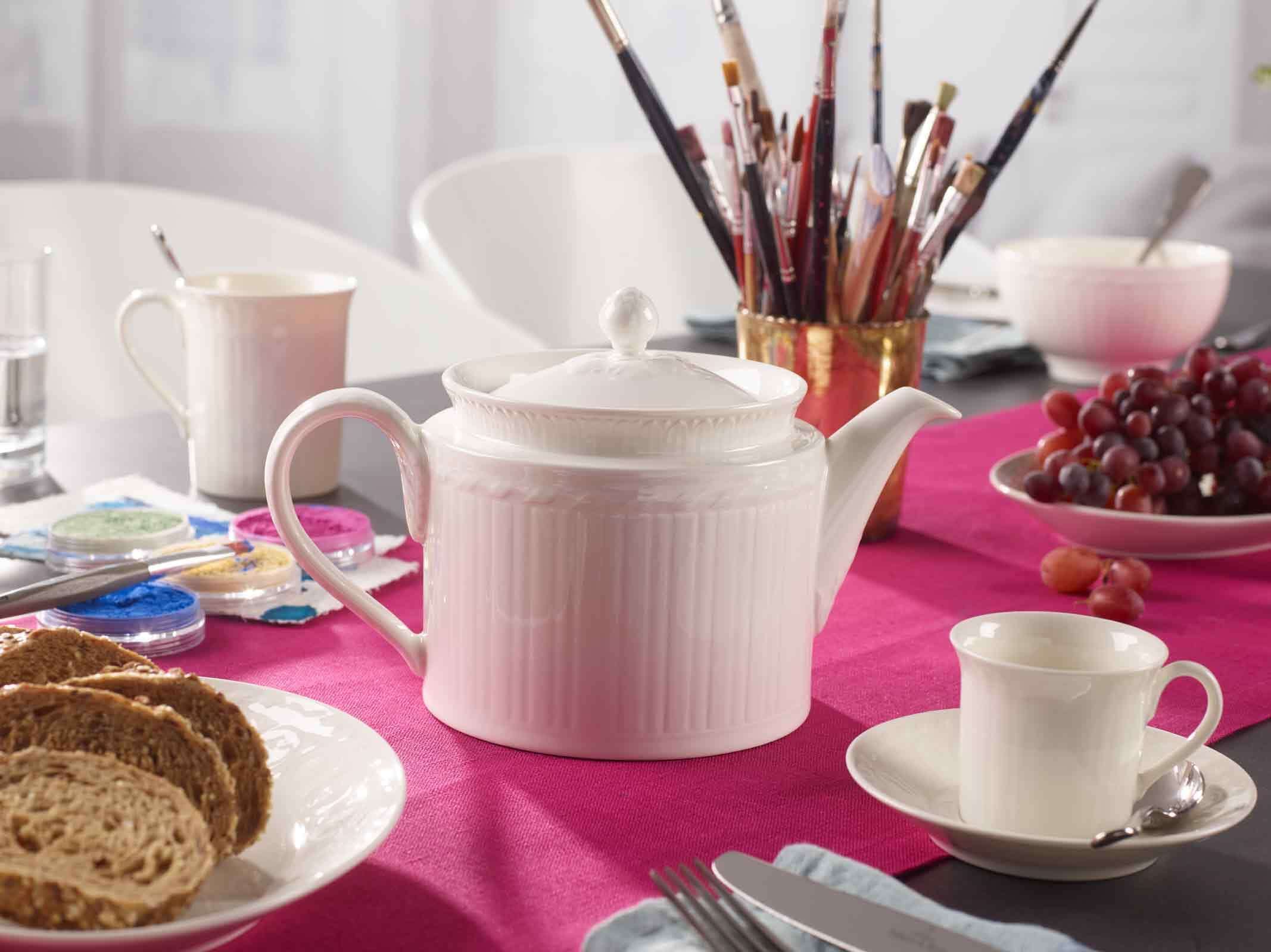 Villeroy & Boch Tasse »Espressotassen mit Untertassen Cellini 100 ml 6er Set weiß« Spülmaschinengeeignet, Mikrowellenfest