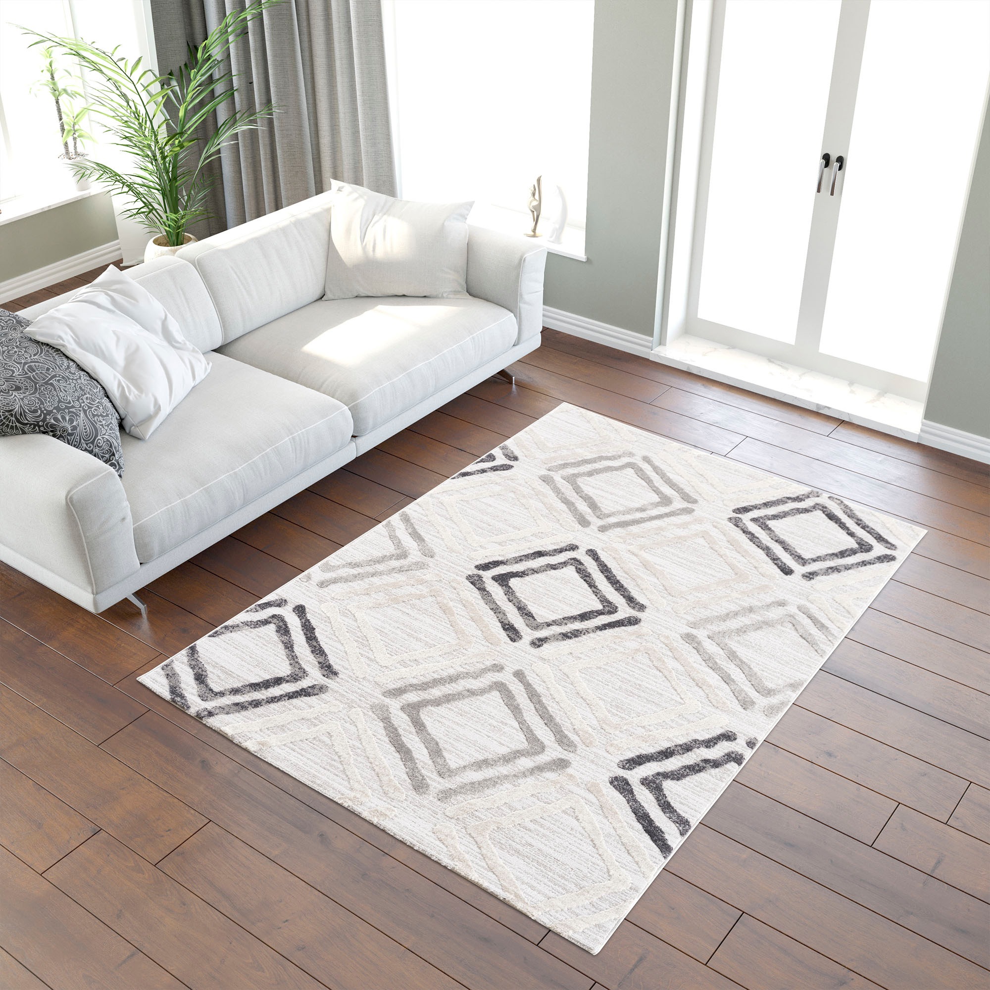 Sanat Teppich »Evra 7005«, rechteckig, 22 mm Höhe, Wohnzimmer, Kurzflor, modern, Läufer