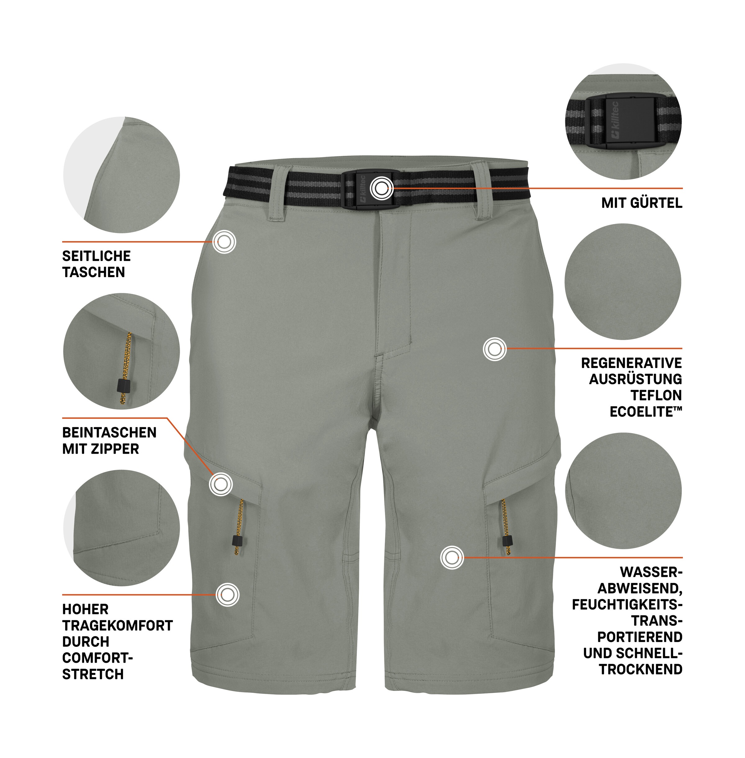 Killtec Bermudas »KOS 11 MN BRMDS«  Wasserabweisende, schnelltrocknende Funktionsbermudas