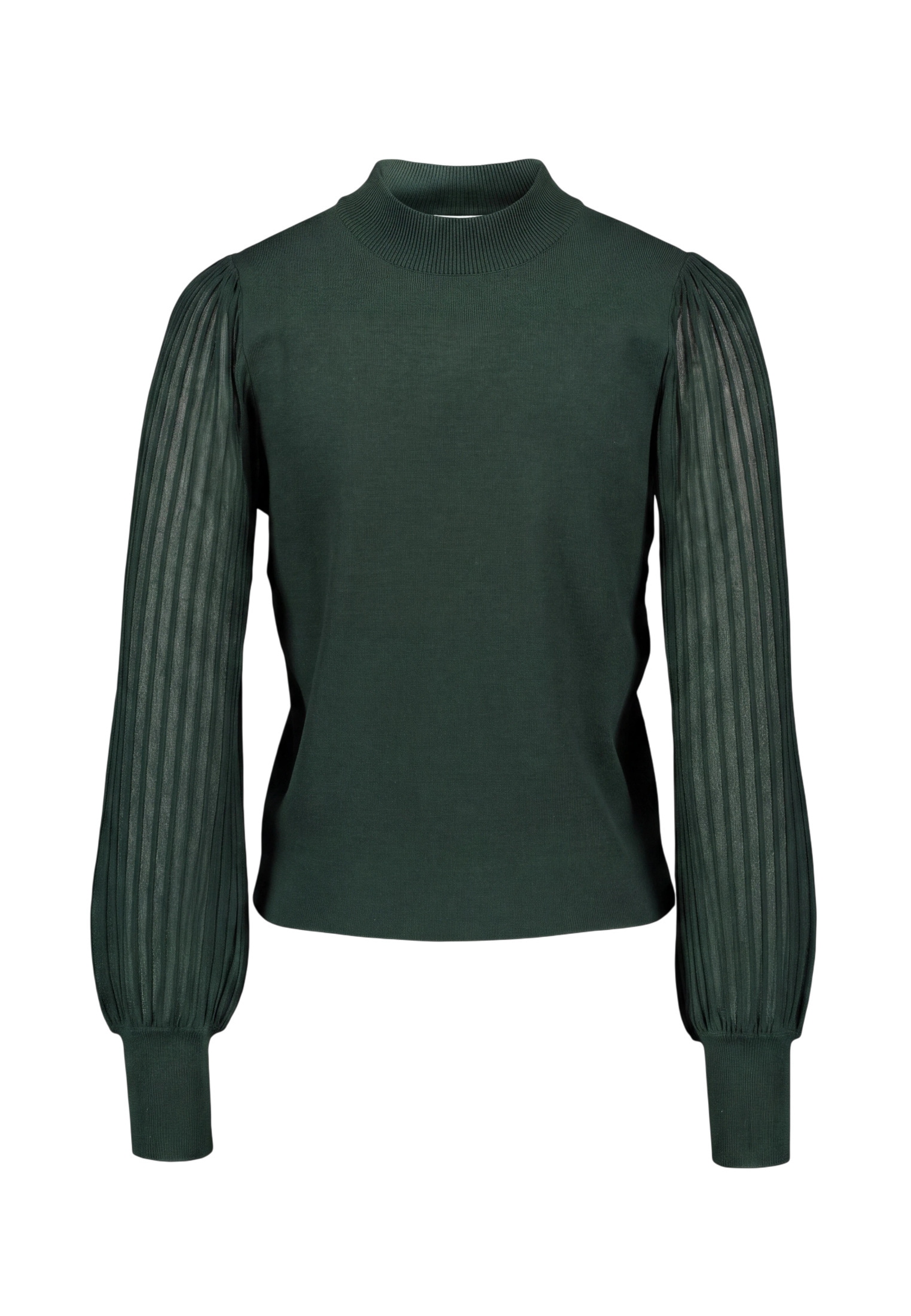 Zero Rundhalspullover »Feinstrickpullover mit Spitzenärmeln«