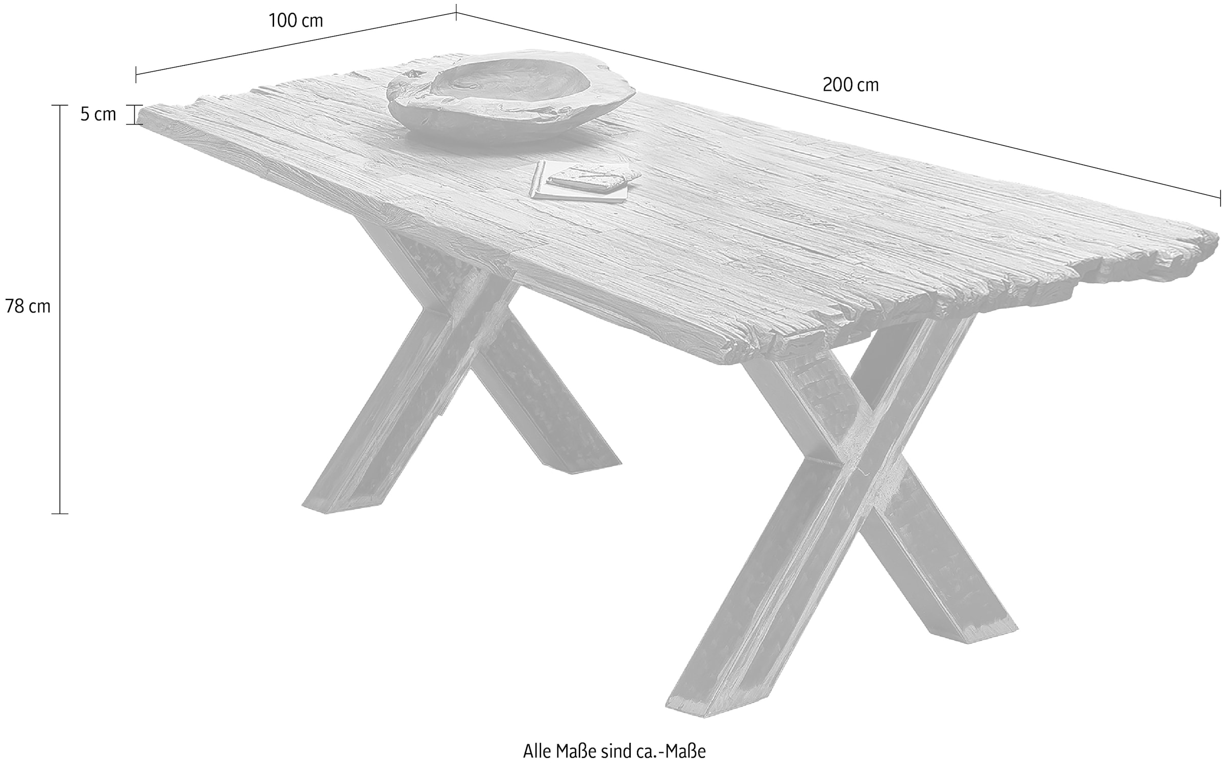 SIT Esstisch Gestell im Used-Look