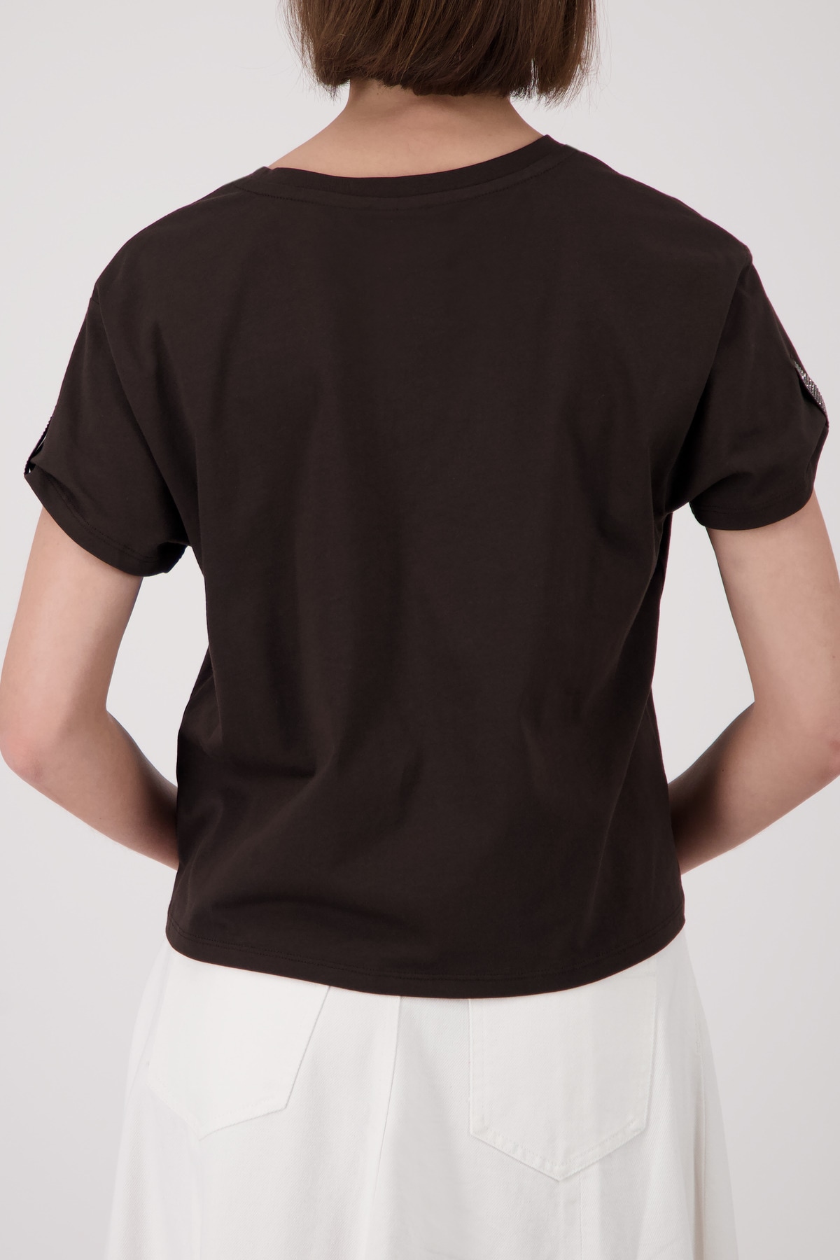 Monari T-Shirt »Shirt Basic Schmuckdetail« Regular fit mit Schmuckdetails