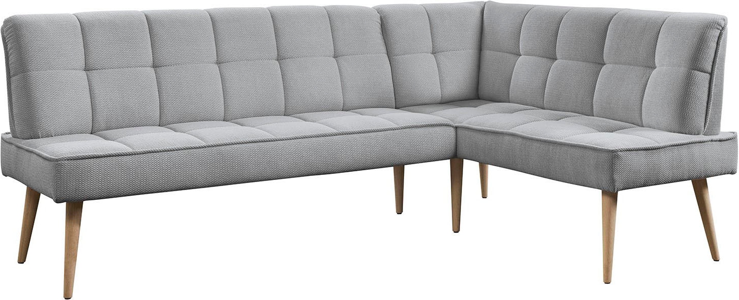 exxpo - sofa fashion Eckbank »Latte« moderne Sitz- und Rückensteppung, bequem und elegant, hoher Holzfuß