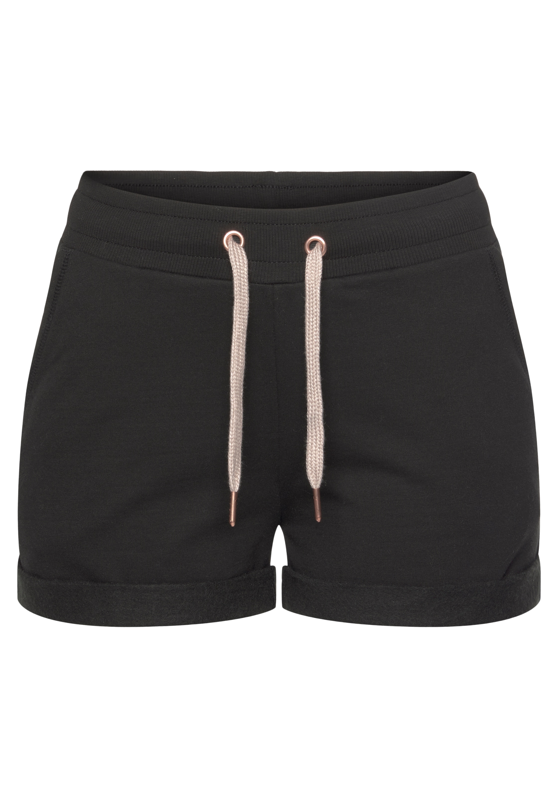 LASCANA Shorts, mit Rippbündchen und Umschlagsaum