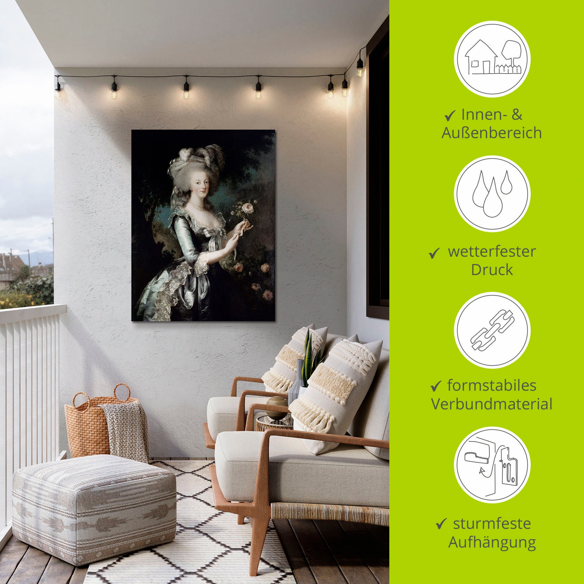Artland Wandbild »Marie Antoinette, 1783«, Menschen, (1 St.), als Alubild, Outdoorbild, Leinwandbild, Poster in verschied. Größen