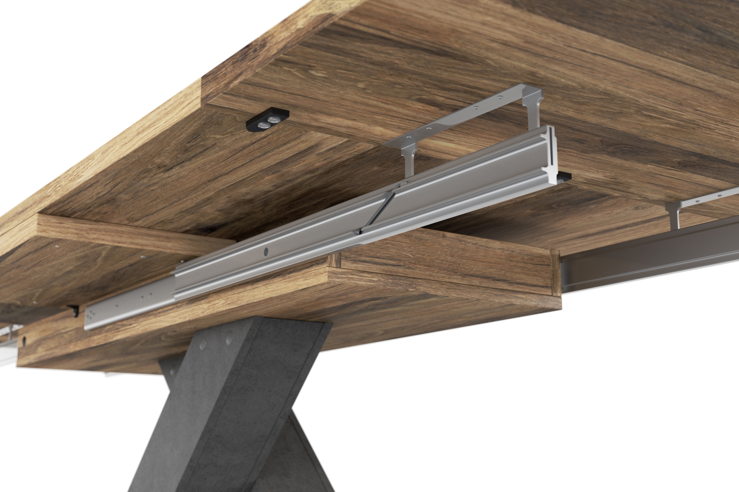 Mäusbacher Esstisch »Komfort Tisch TOPSELLER!«, (OTTOs Choice), Mäusbacher Esstisch mit X Gestell und Bodenplatte. Breite 160-260