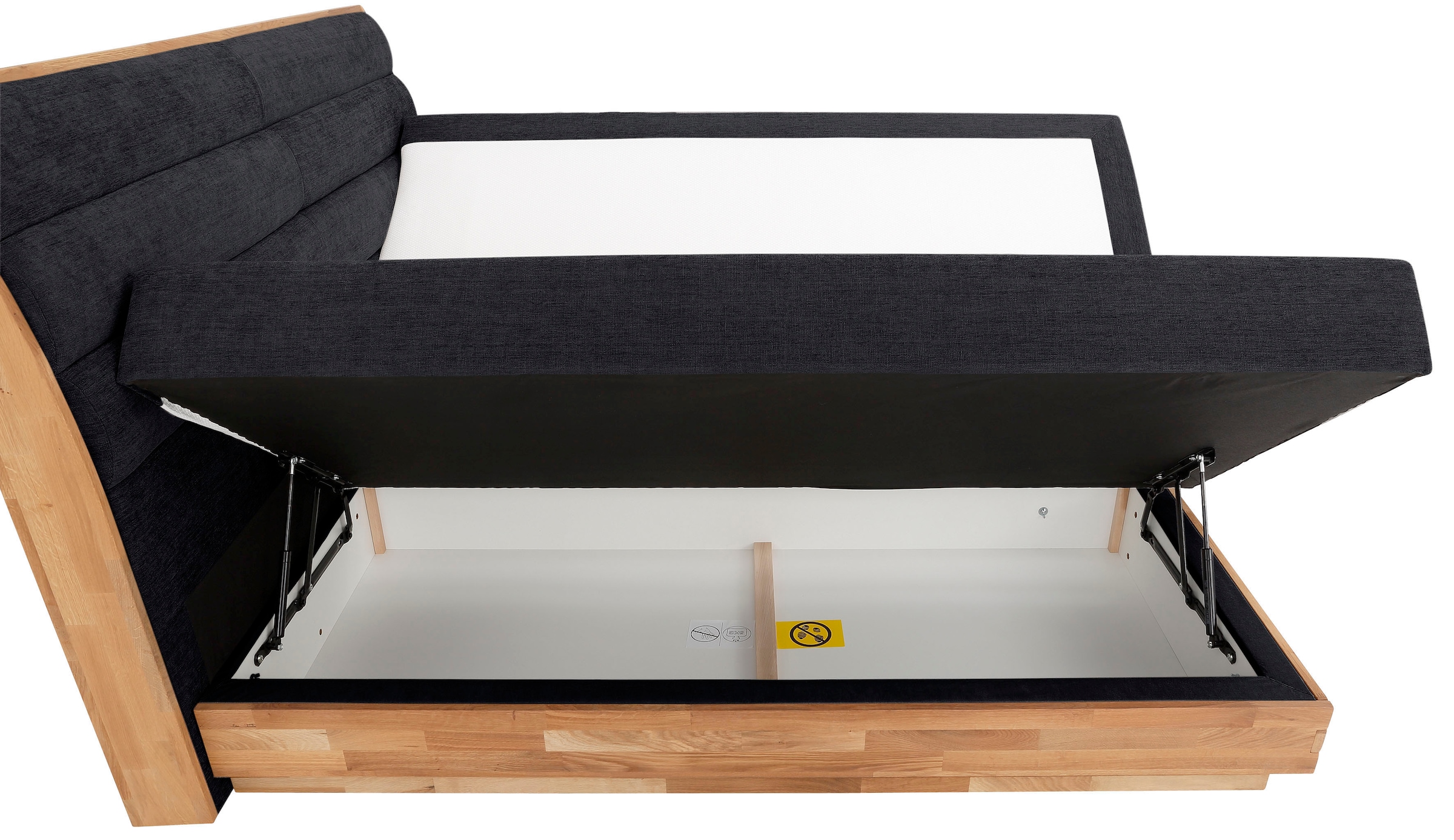 OTTO products Boxspringbett »Jenna« ohne LED-Beleuchtung, mit zertifizierten, recycelten Bezugsstoffen