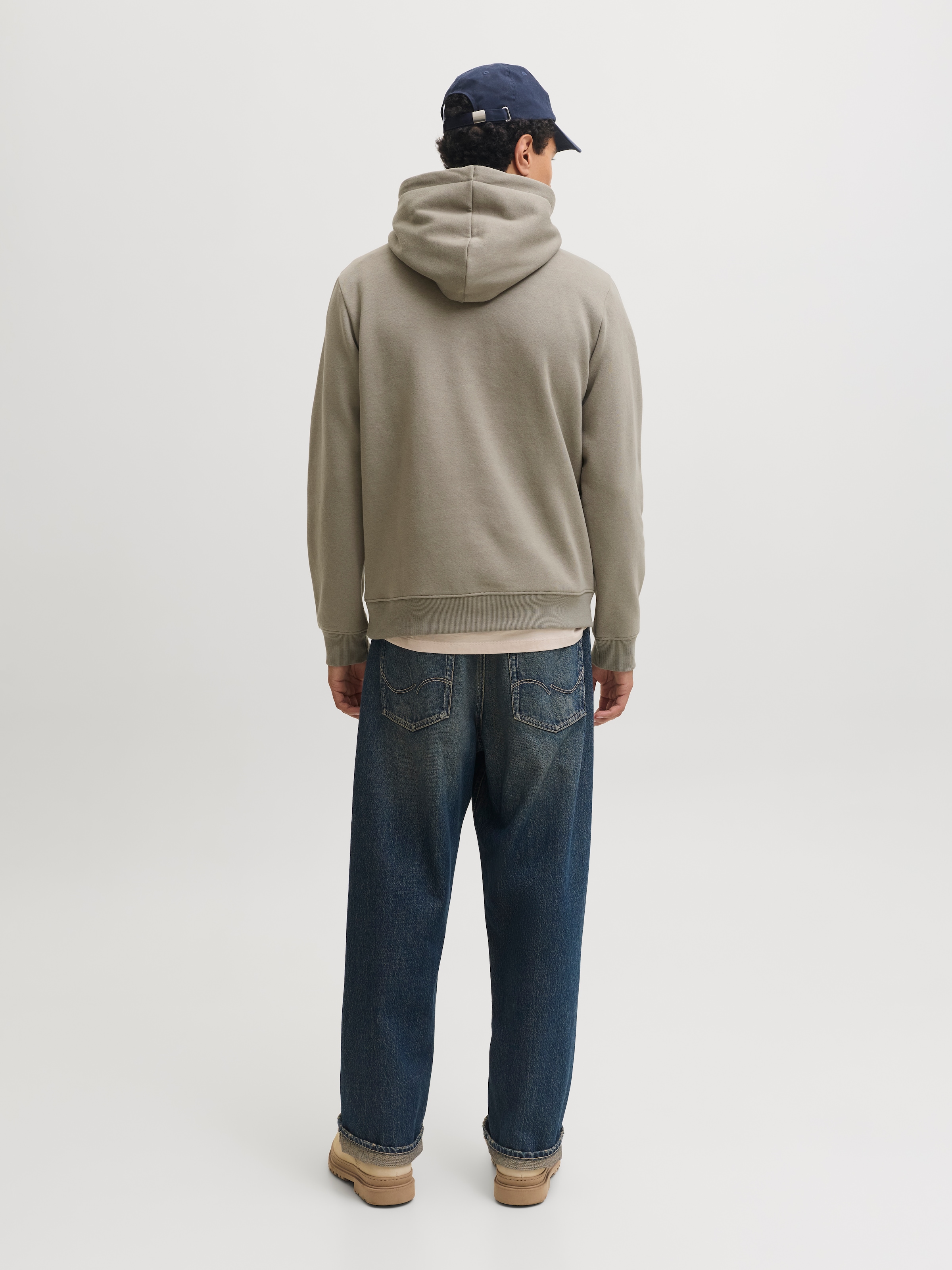 Jack & Jones Kapuzensweatshirt »JJBENSON SWEAT HOOD«, Materialmix, regular fit
