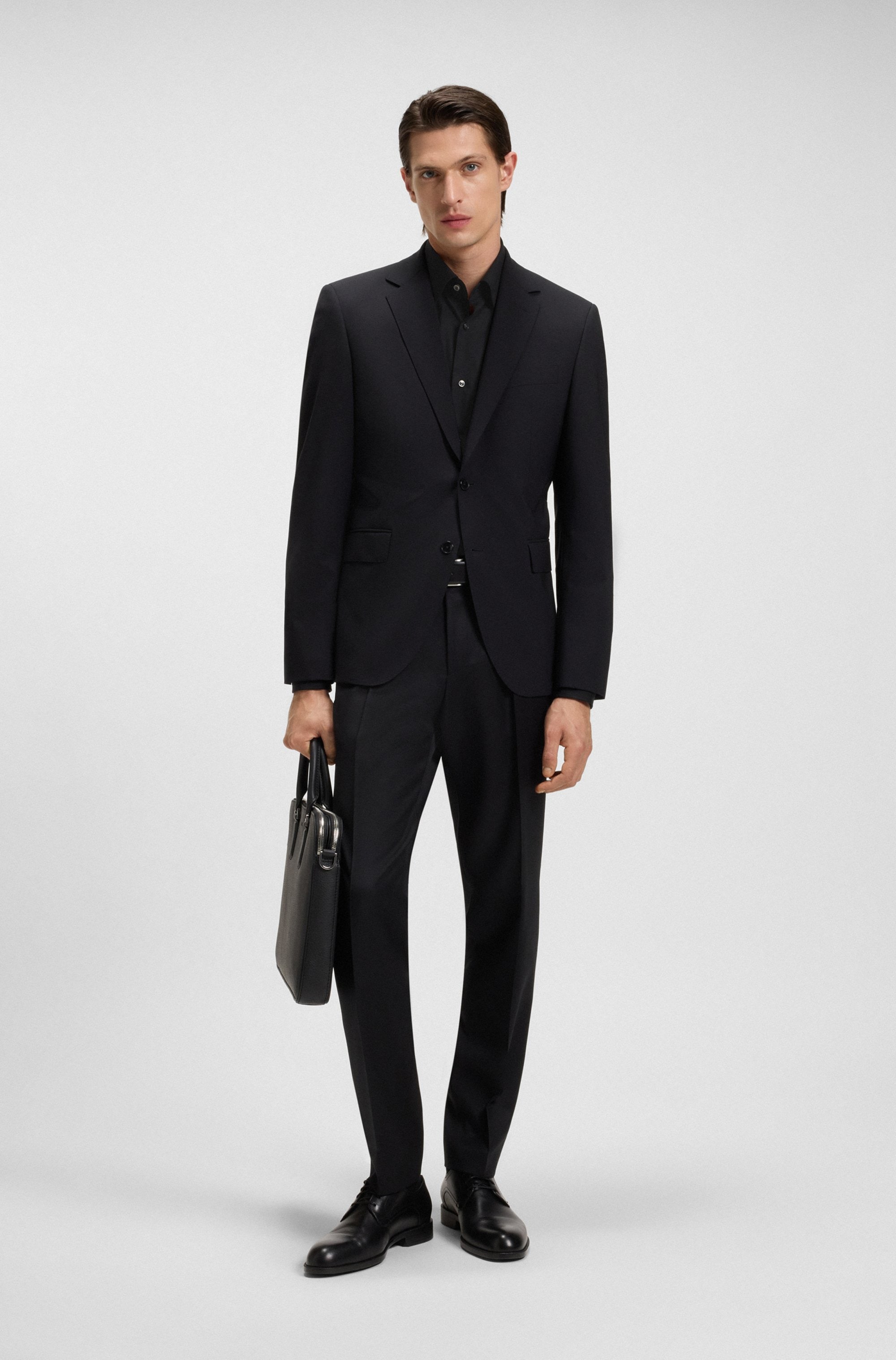 BOSS Businesshemd »Businesshemd Hank« Kentkragen, Slim-Fit, bügelleichte Qualität