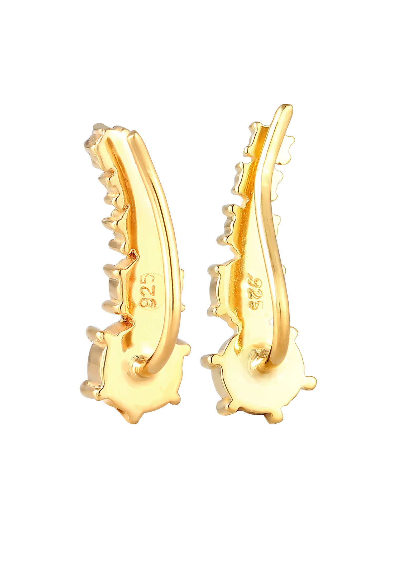 Elli Paar Ohrstecker »Ohrringe Earcuff Klassik 925 Silber, mit Kristallen von Swarovski®«